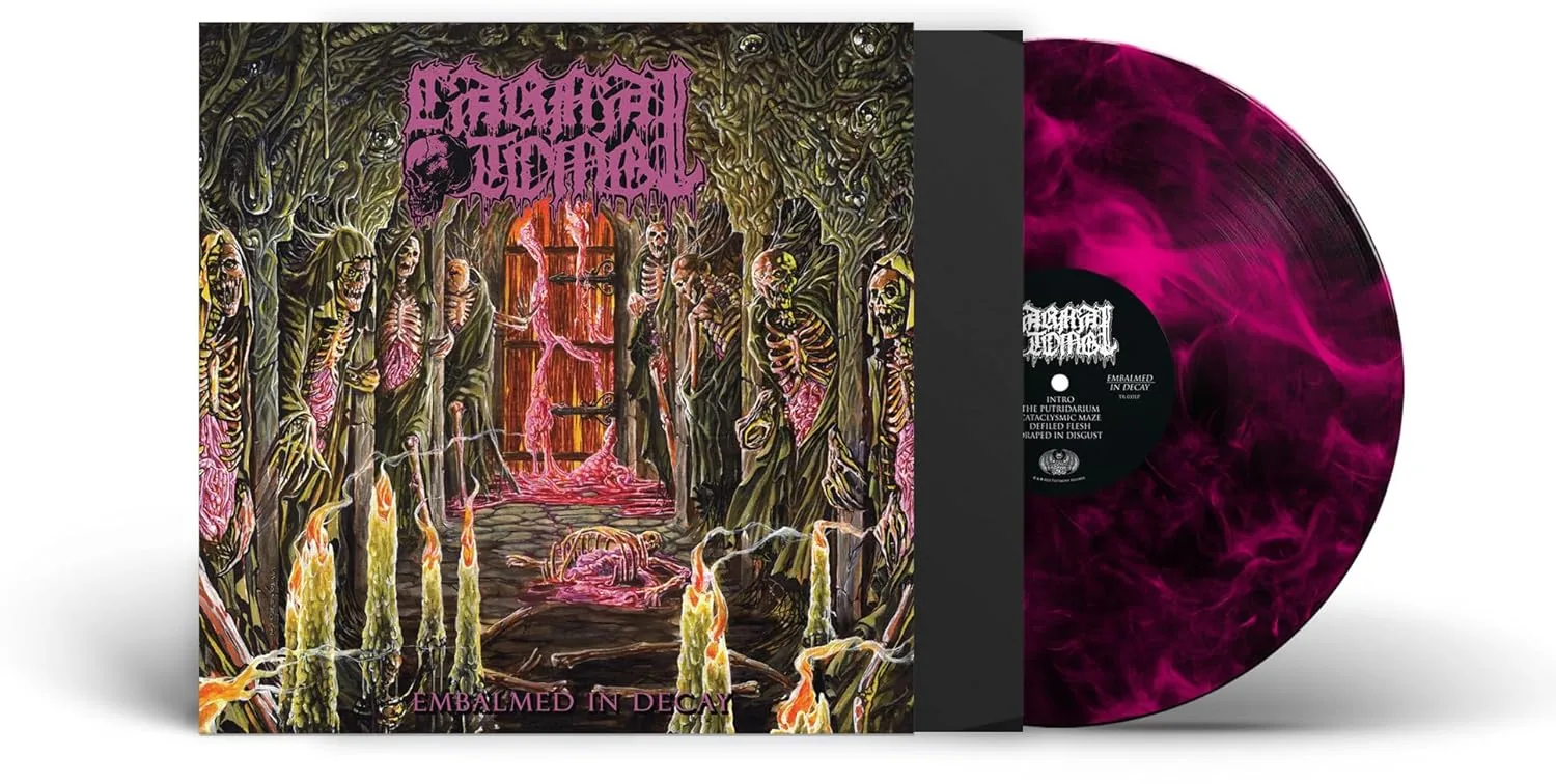 CARNAL TOMB · Embalmed In Decay | MAGENTA/BLACK MARBLED LP (Death Metal Vinyl) · Bild 2