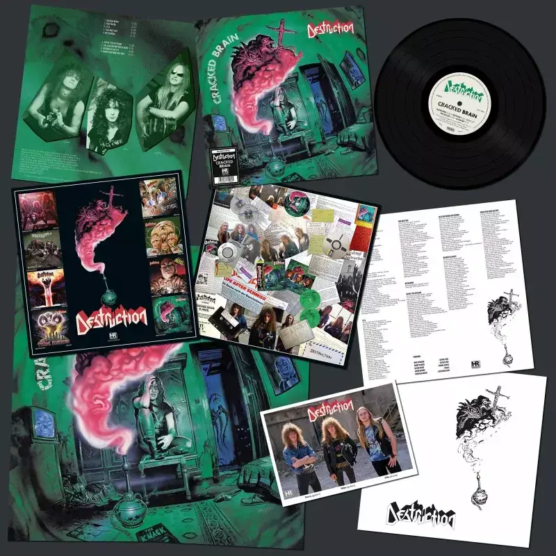 DESTRUCTION · Cracked Brain | OLIVE/BLUE/WHITE SPLATTER LP (Thrash Metal Vinyl) · Bild 1