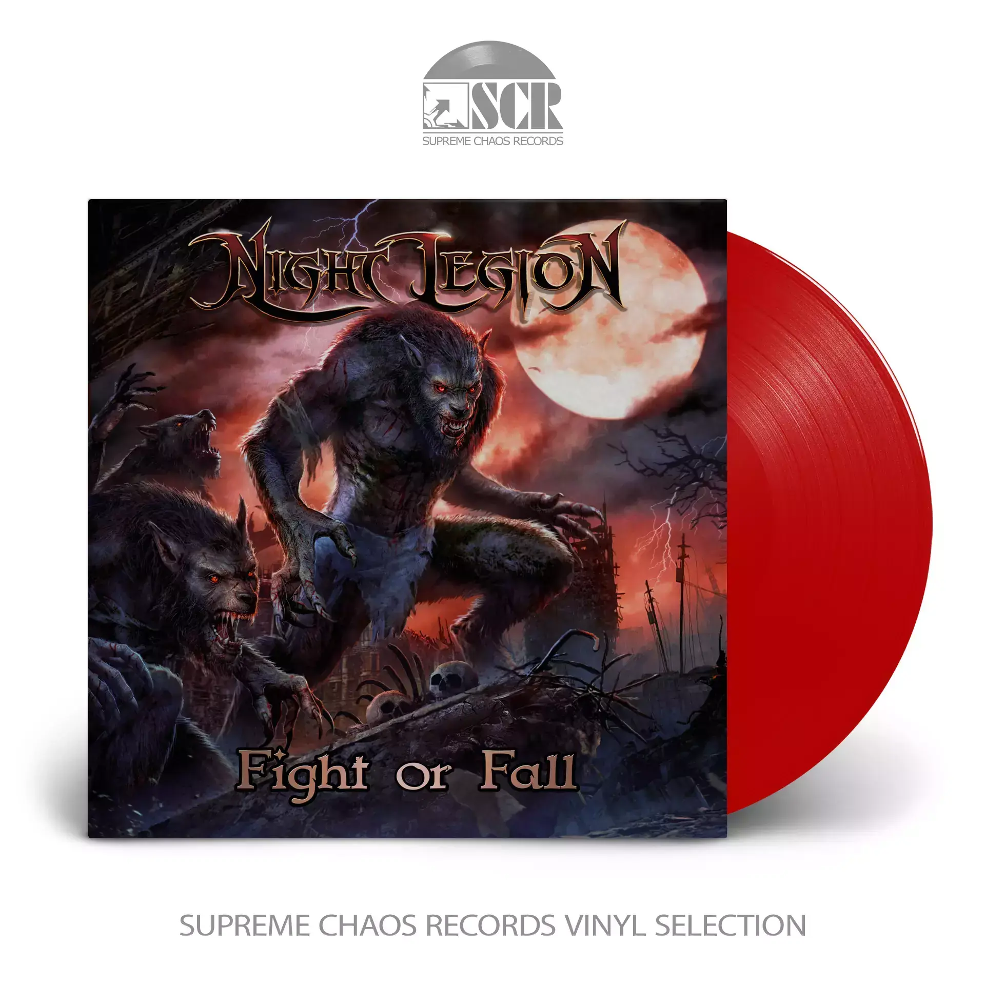 NIGHT LEGION · Fight Or Fall | RED LP (Heavy Metal Vinyl)