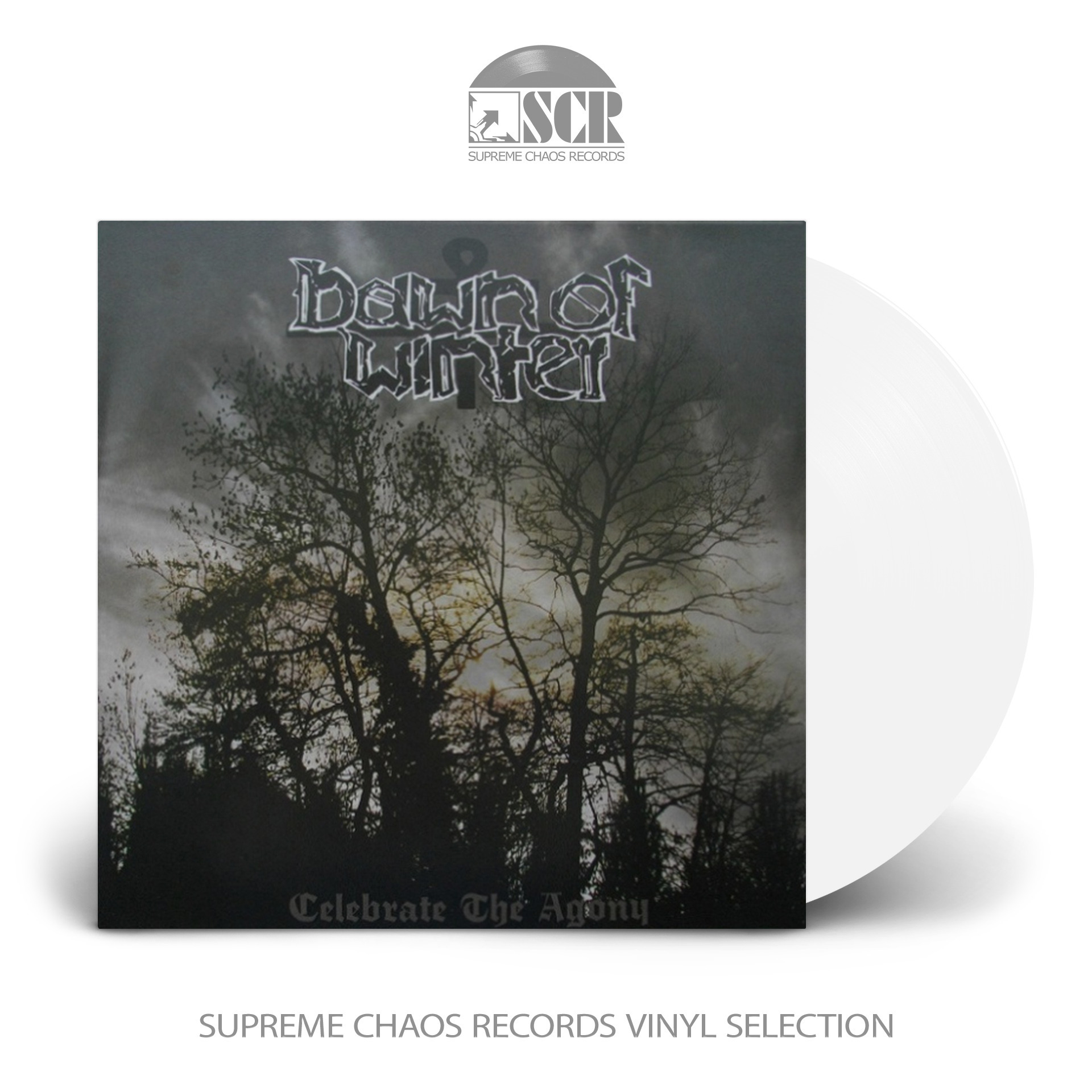 DAWN OF WINTER · Celebrate The Agony | WHITE LP (Doom Metal Vinyl)