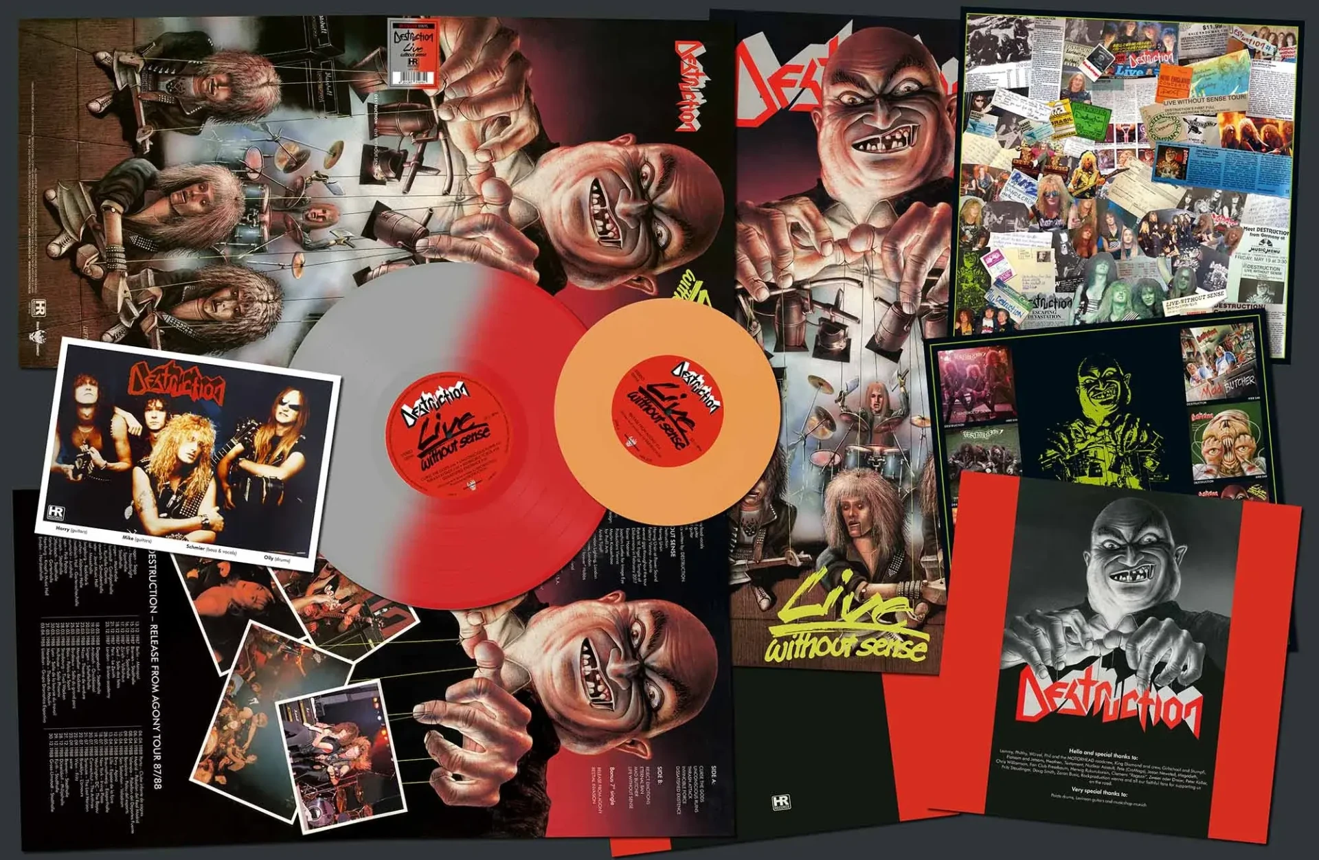 DESTRUCTION · Live Without Sense | RED/GREY BI-COLOR LP+7" (Thrash Metal Vinyl) · Bild 2