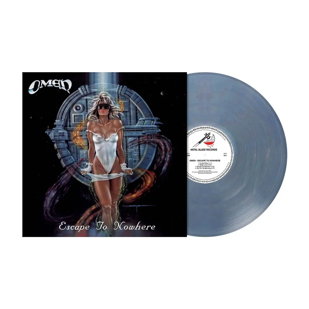 OMEN · Escape To Nowhere (35th Anniversary Re-Issue) | LIGHT STEEL BLUE MARBLED LP (Heavy Metal Vinyl)
