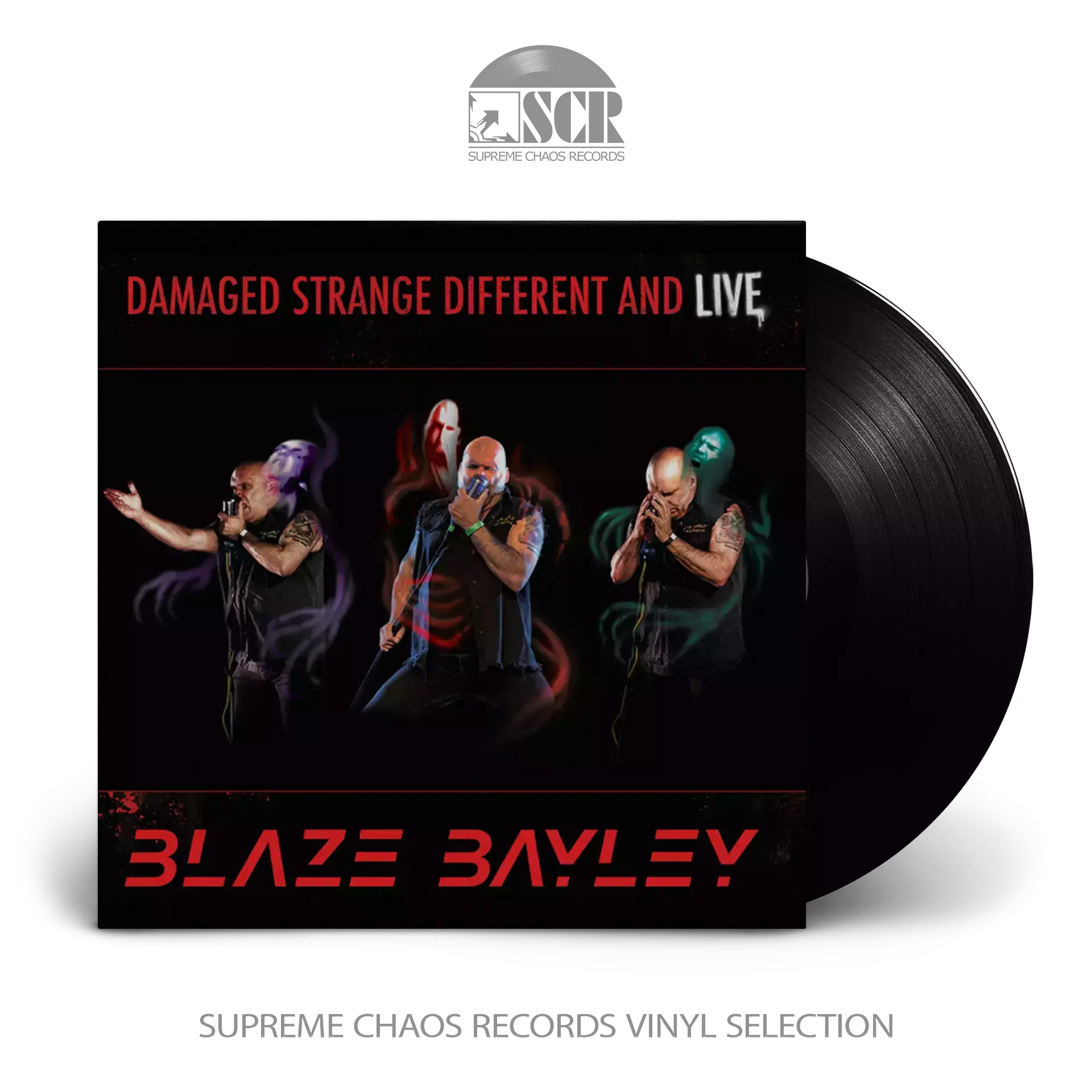 BLAZE BAYLEY - Damaged Strange Different And Live · BLACK LP BLAZE BAYLEY - Damaged Strange Different And Live · BLACK LP (Heavy Metal Vinyl)