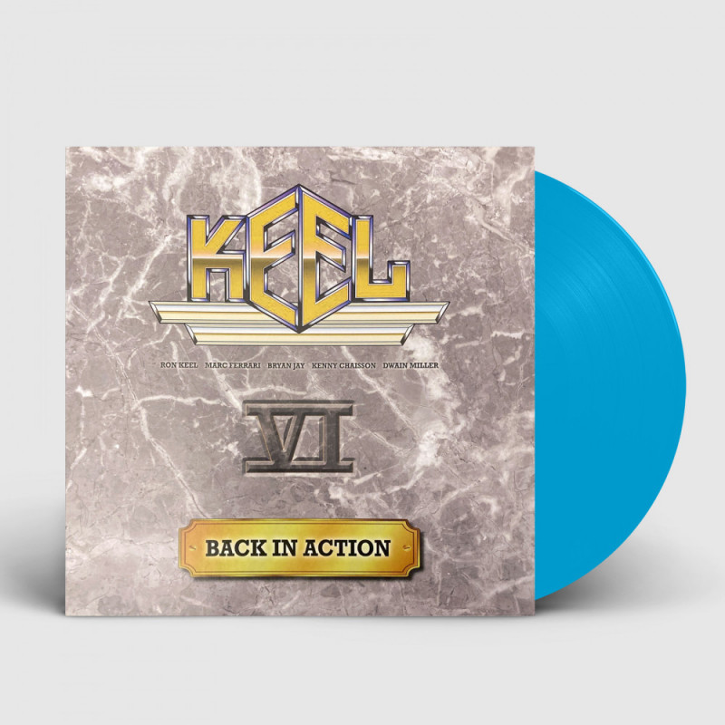 KEEL - Back In Action · BLUE LP (Heavy Metal Vinyl)