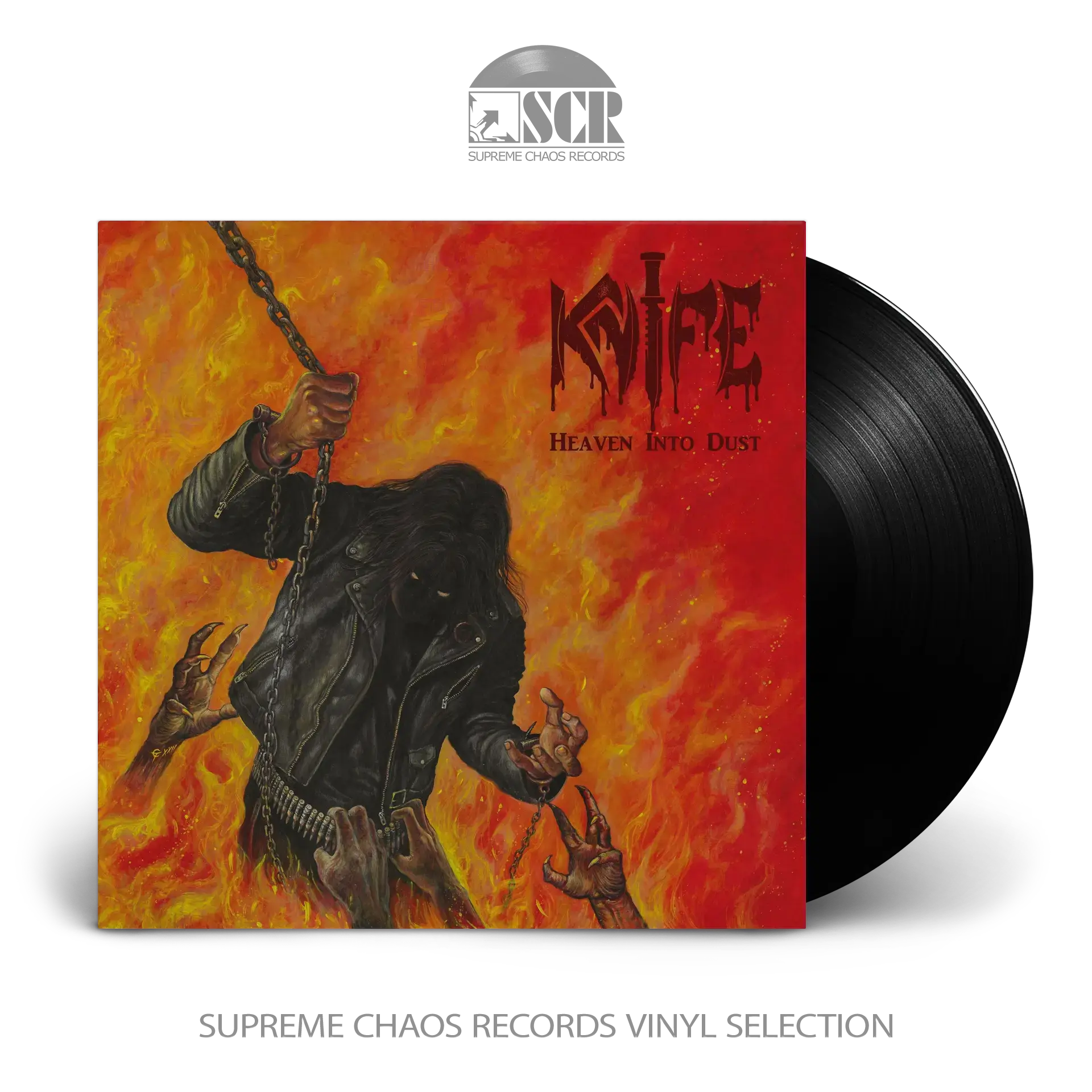 KNIFE · Heaven Into Dust | BLACK LP (Speed Metal Vinyl)