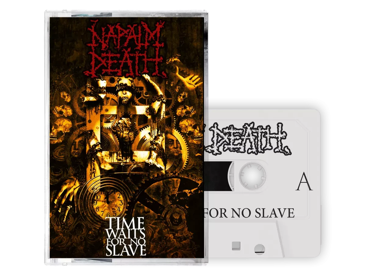 NAPALM DEATH · Time Waits For No Slave | WHITE TAPE (Grindcore Tapes)