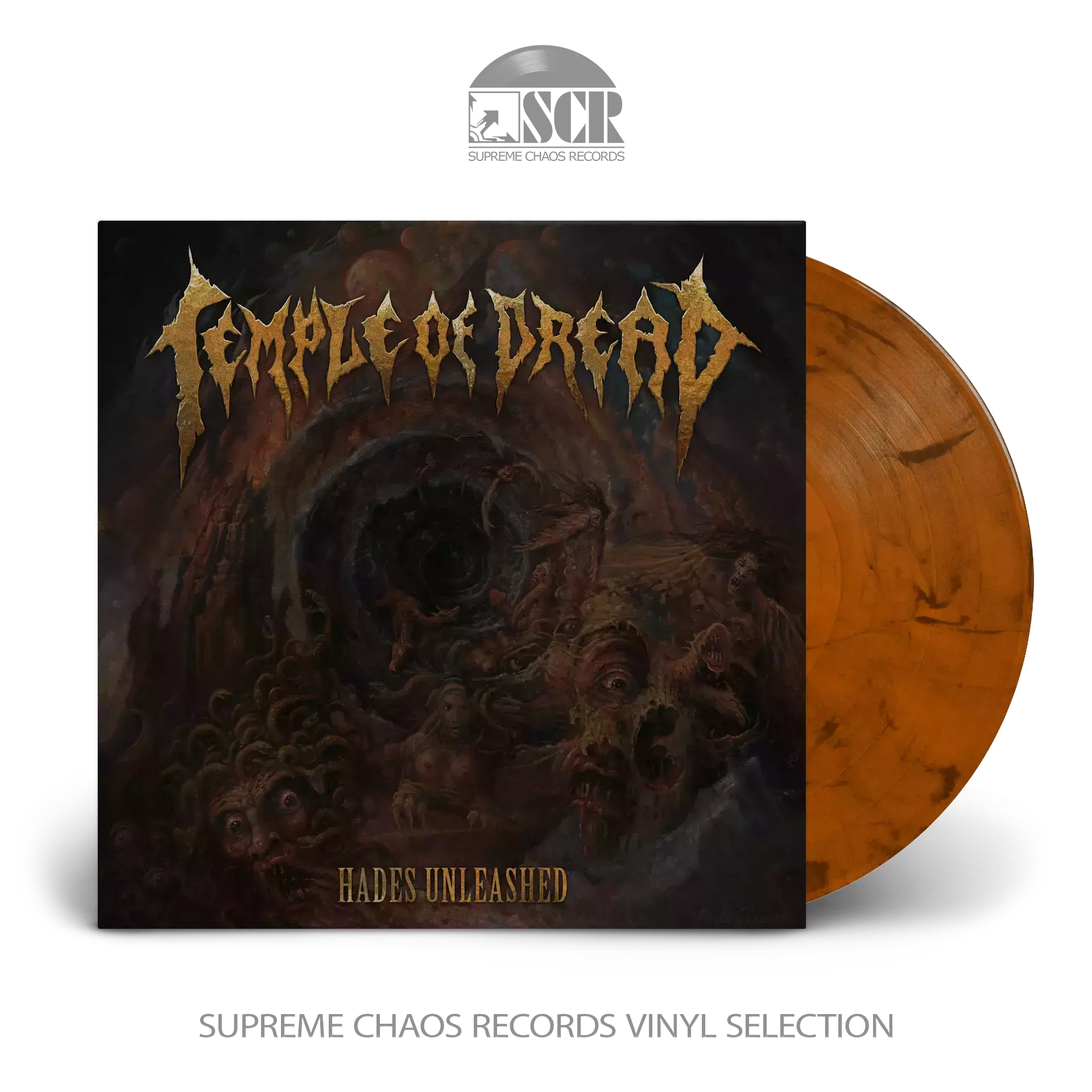 TEMPLE OF DREAD · Hades Unleashed | ORANGE/BLACK LP (Death Metal Vinyl)
