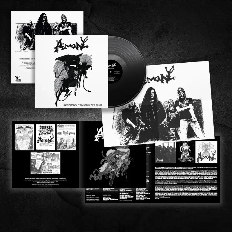AMON · Sacrificial / Feasting The Beast | BLACK LP (Death Metal Vinyl) · Bild 3