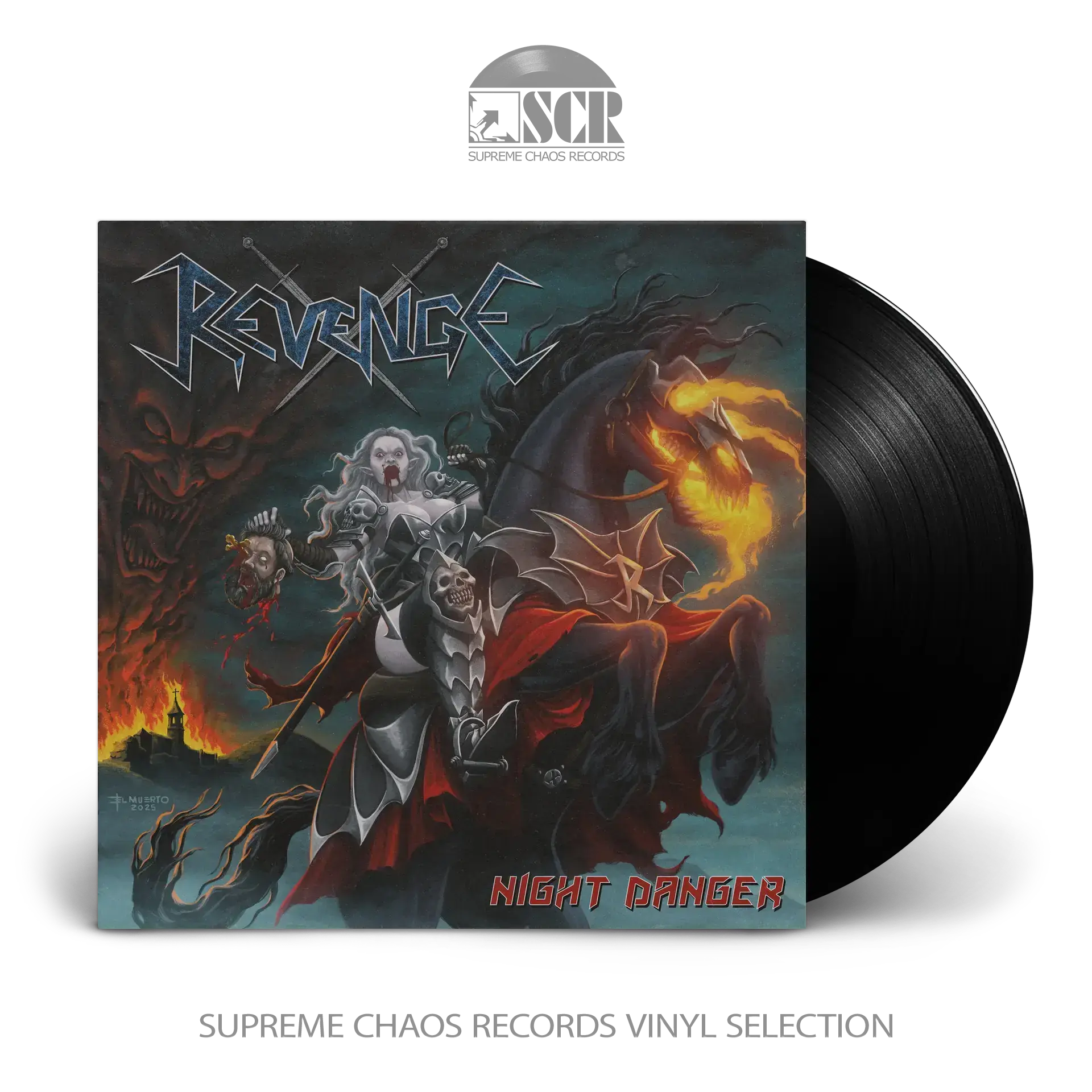 REVENGE · Night Danger | BLACK LP (Heavy Metal/Speed Metal Vinyl)