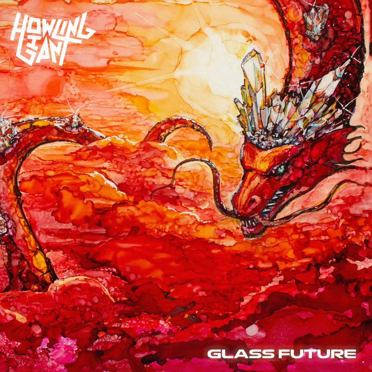 HOWLING GIANT · Glass Future | ORANGE/BLACK SPLATTER LP (Psychedelic Metal Vinyl) · Bild 1