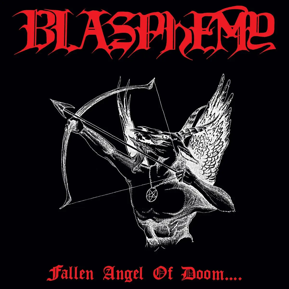 BLASPHEMY · Fallen Angel of Doom | RUBY RED LP (Black Metal Vinyl) · Bild 1