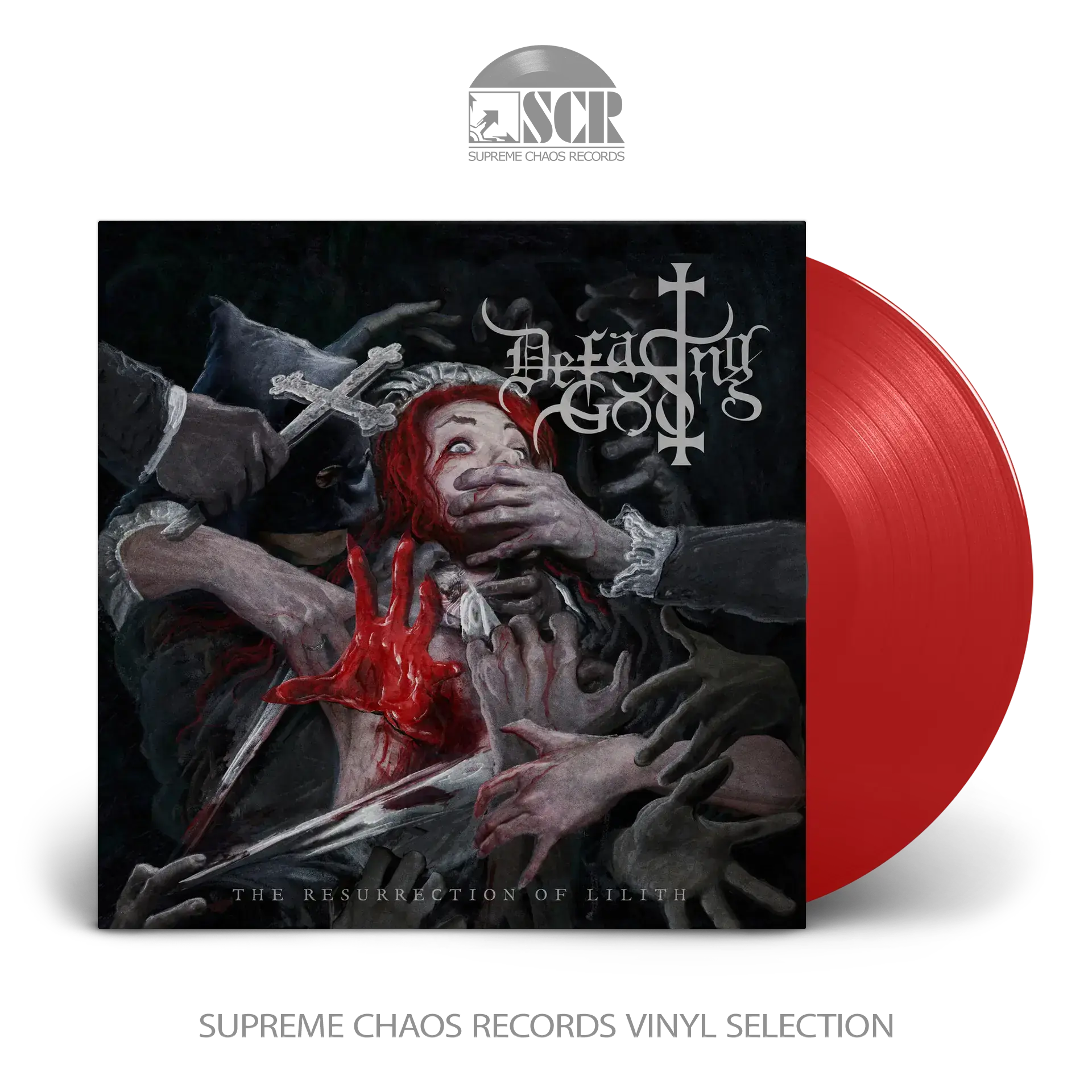 DEFACING GOD · The Resurrection of Lilith | TRANSPARENT RED 2LP (Black Metal Vinyl)