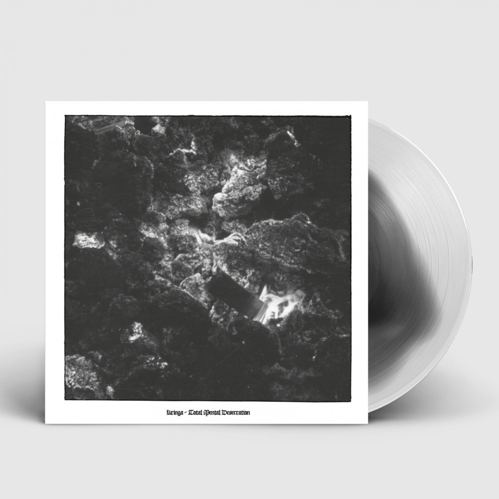 KRINGA · Total Mental Desecration | BLACK/WHITE 10" MLP (Black Metal Vinyl)