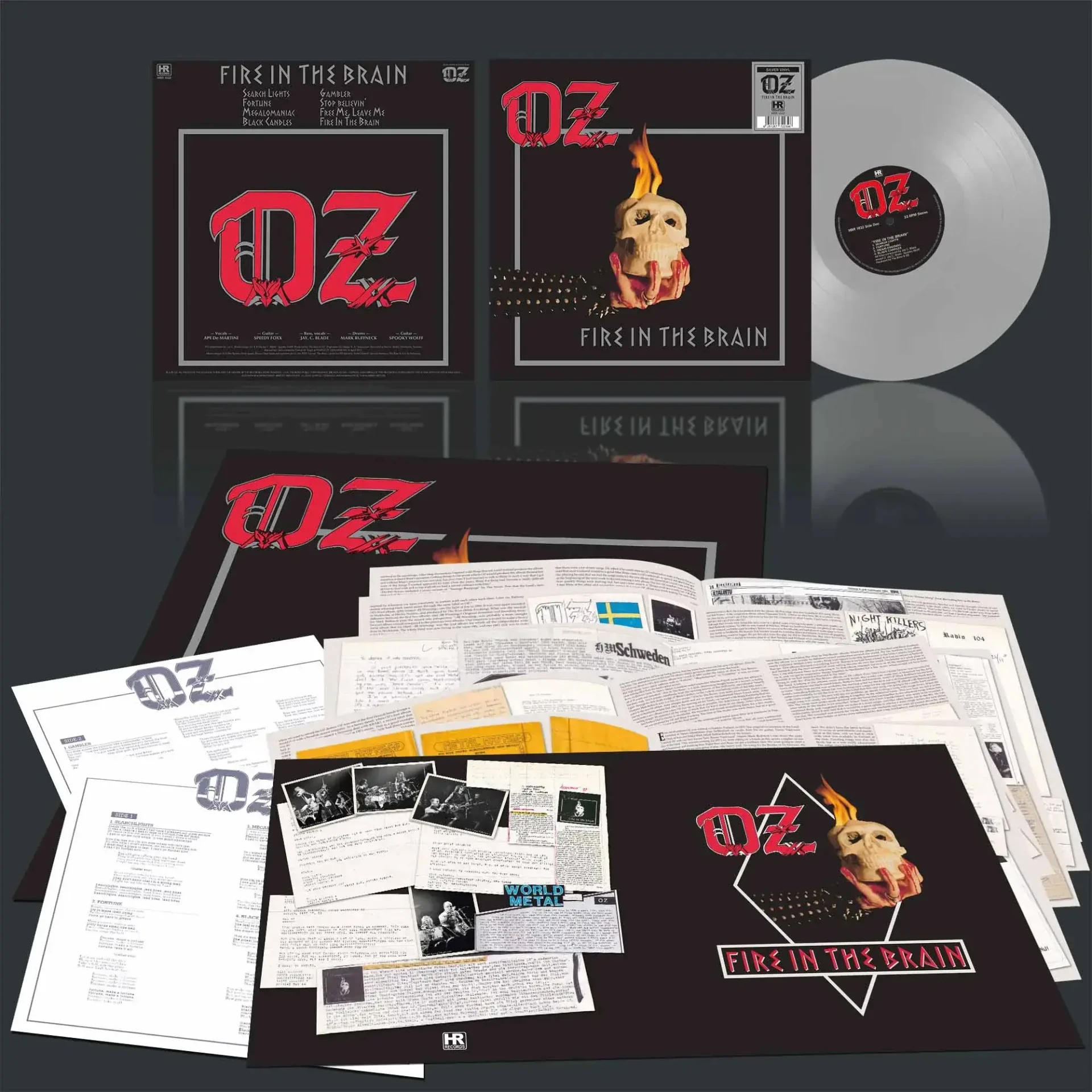 OZ · Fire in the Brain | SILVER LP (Heavy Metal Vinyl) · Bild 2