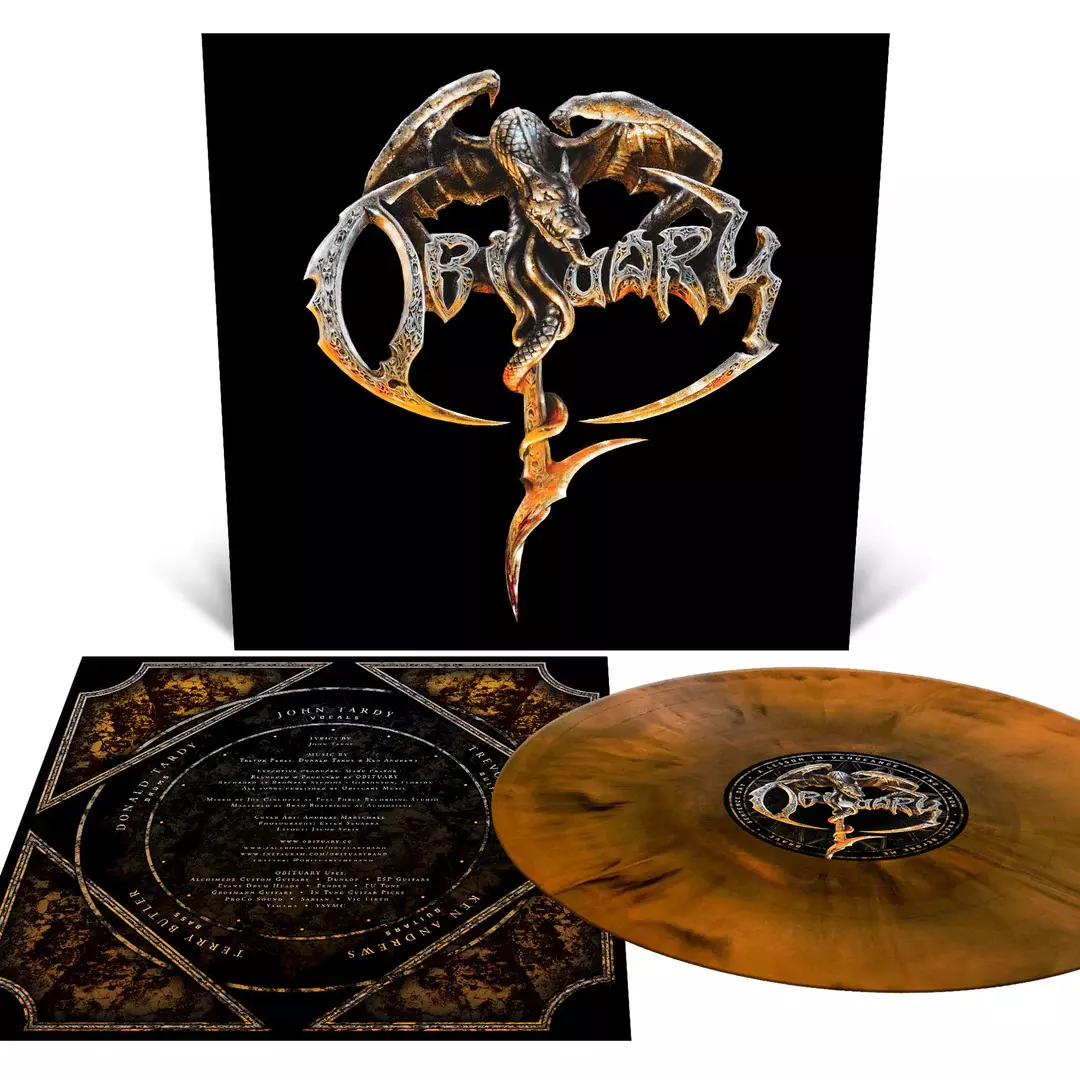 OBITUARY · Obituary | BLACK/HALLOWEEN ORANGE GALAXY MERGE LP (Death Metal Vinyl)