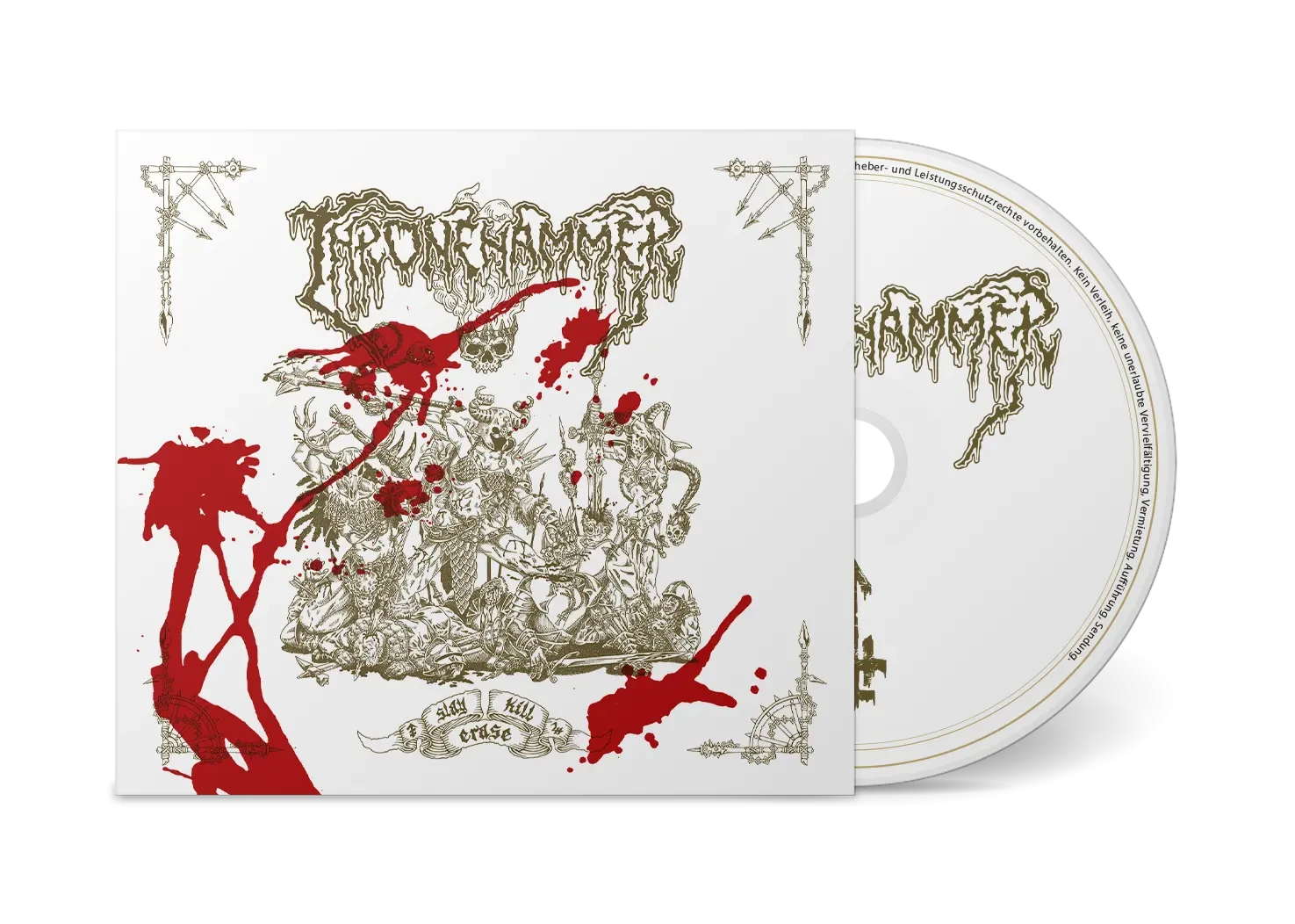THRONEHAMMER · Slay | Kill | Erase | T-SHIRT+DIGIPAK CD (Doom Metal/Epic Metal/Death Metal/Heavy Metal CDs) · Bild 2