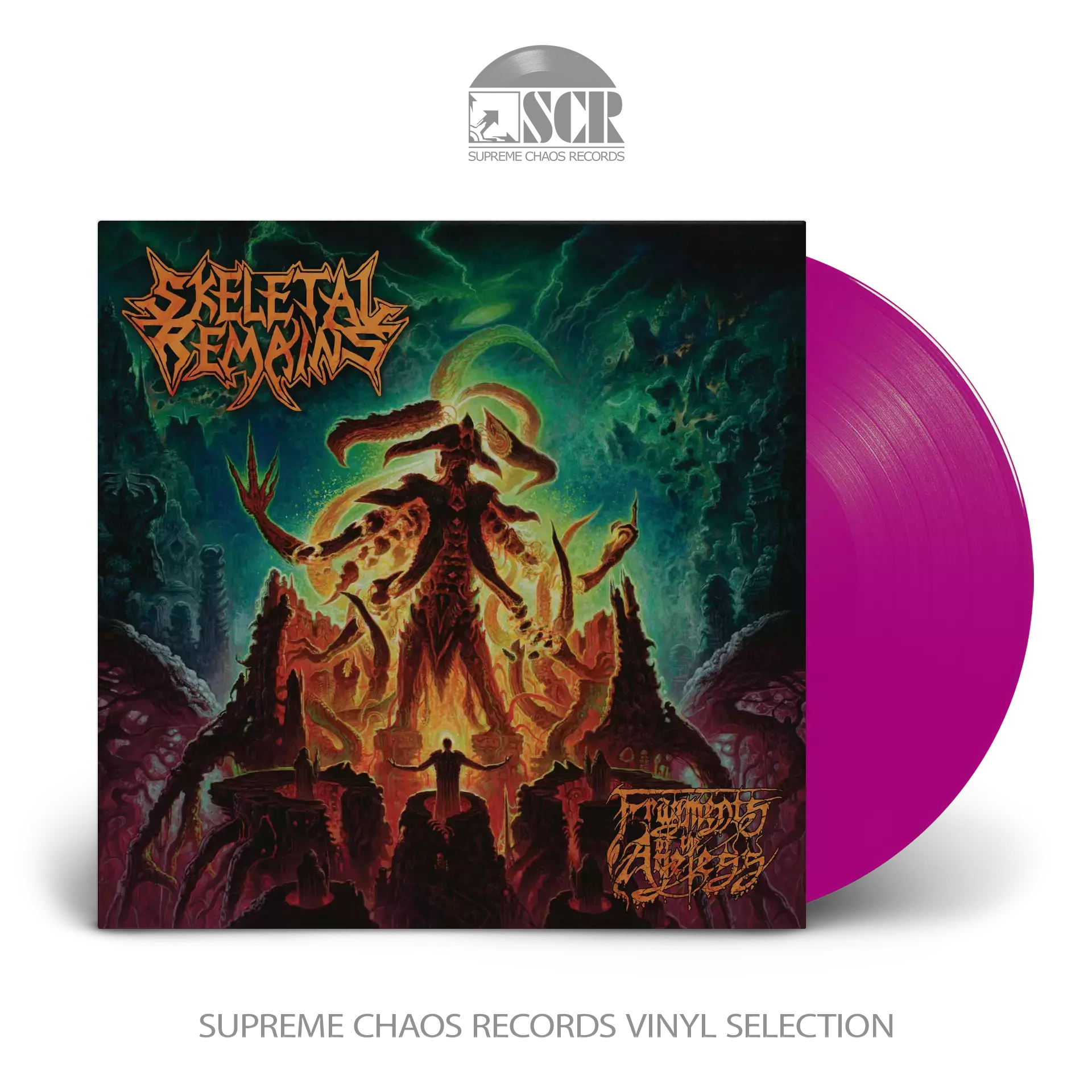 SKELETAL REMAINS · Fragments of the Ageless | TRANSPARENT MAGENTA LP (Death Metal Vinyl)