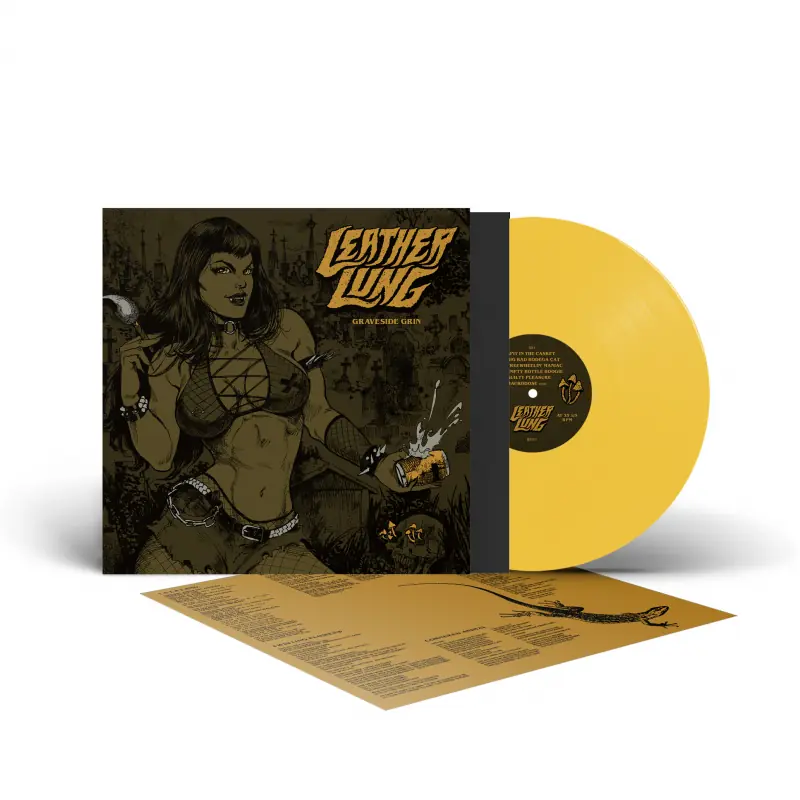 LEATHER LUNG · Graveside Grin | SOLID YELLOW LP (Stoner / Sludge Vinyl)