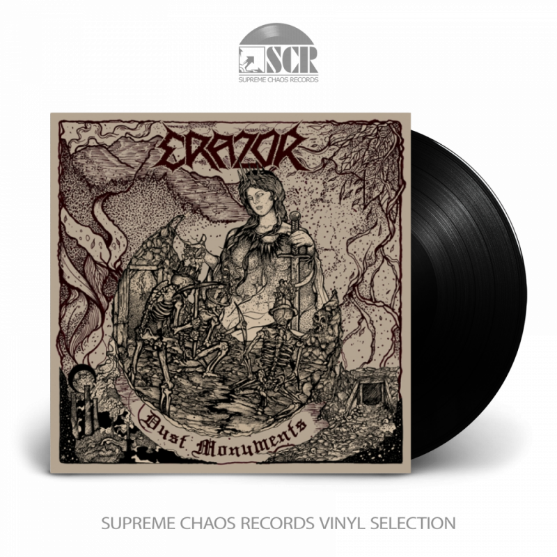 ERAZOR - Dust Monuments · BLACK LP (Thrash Metal Vinyl)