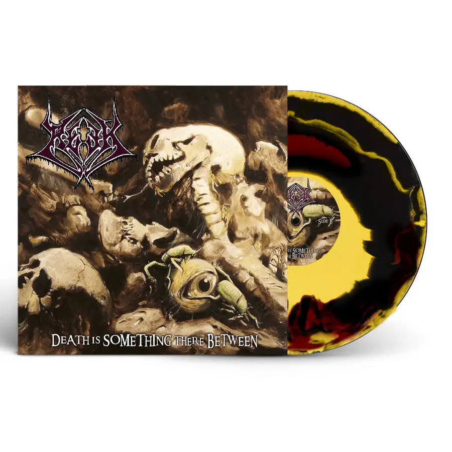 REEK · Death Is Something There Between | YELLOW RED BLACK SWIRL LP (Death Metal Vinyl)