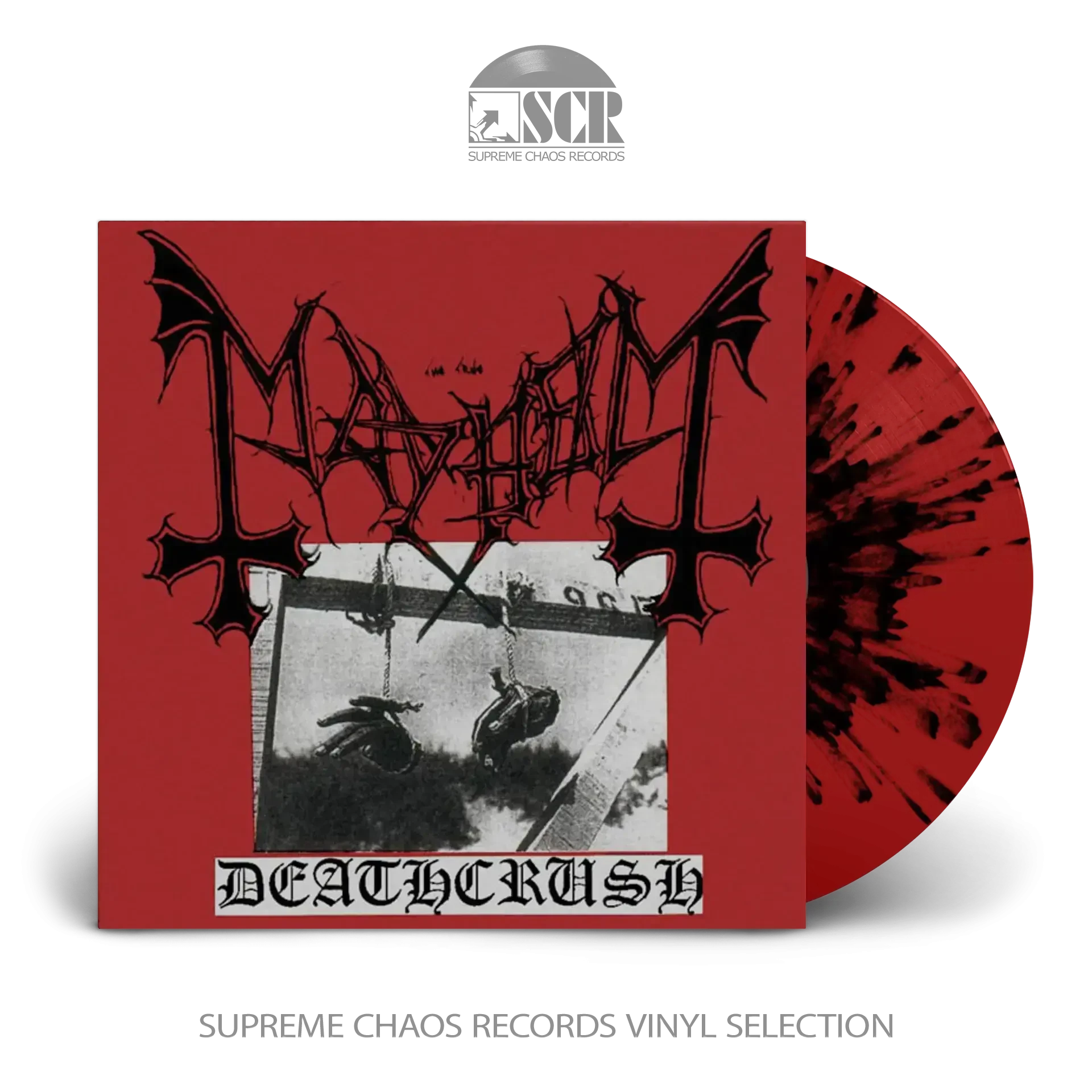 MAYHEM · Deathcrush (Re-Release) | RED/BLACK SPLATTER LP (Black Metal Vinyl)