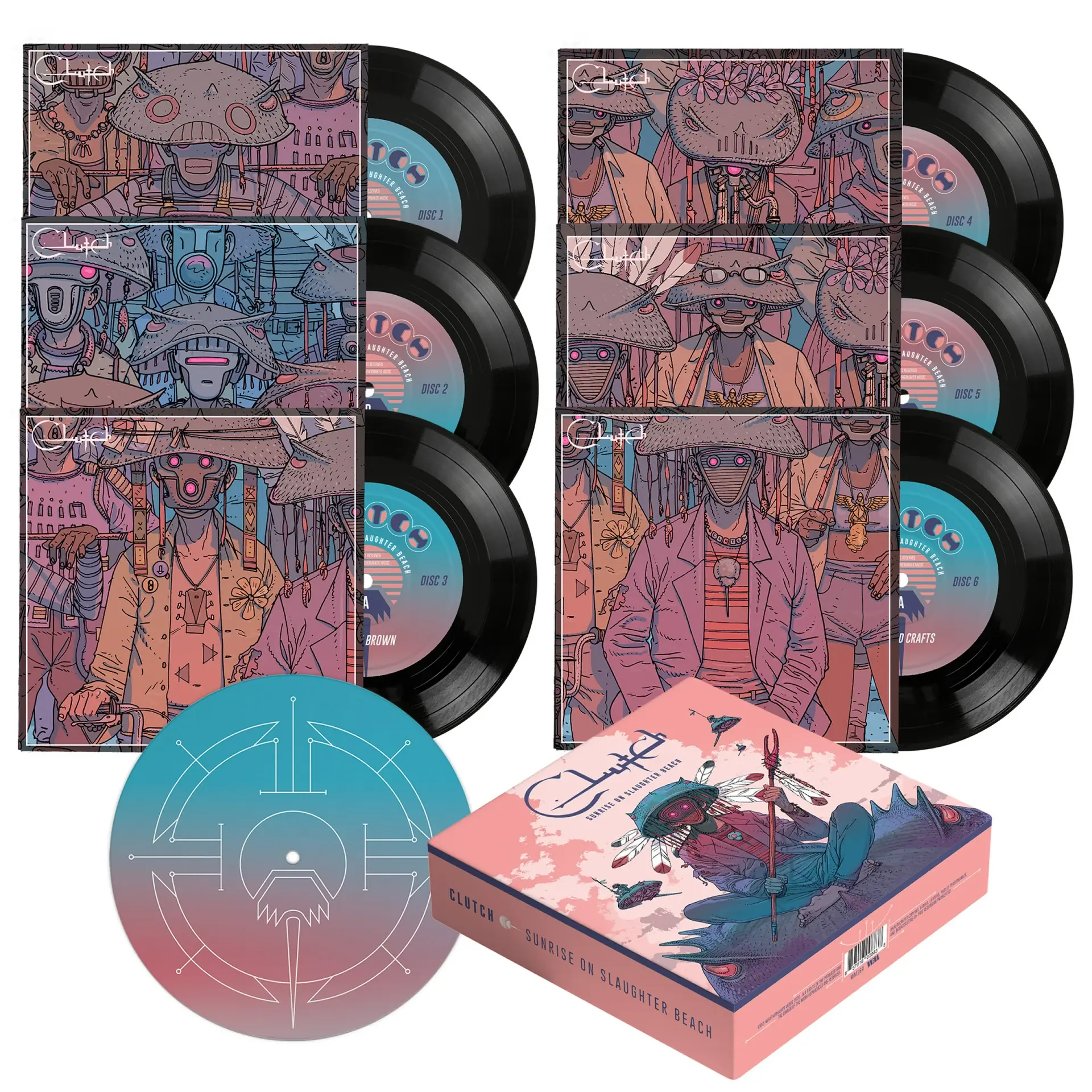 CLUTCH - Sunrise On Slaughter Beach · BLACK 7" BOX SET BOXLP (Stoner Rock Vinyl)