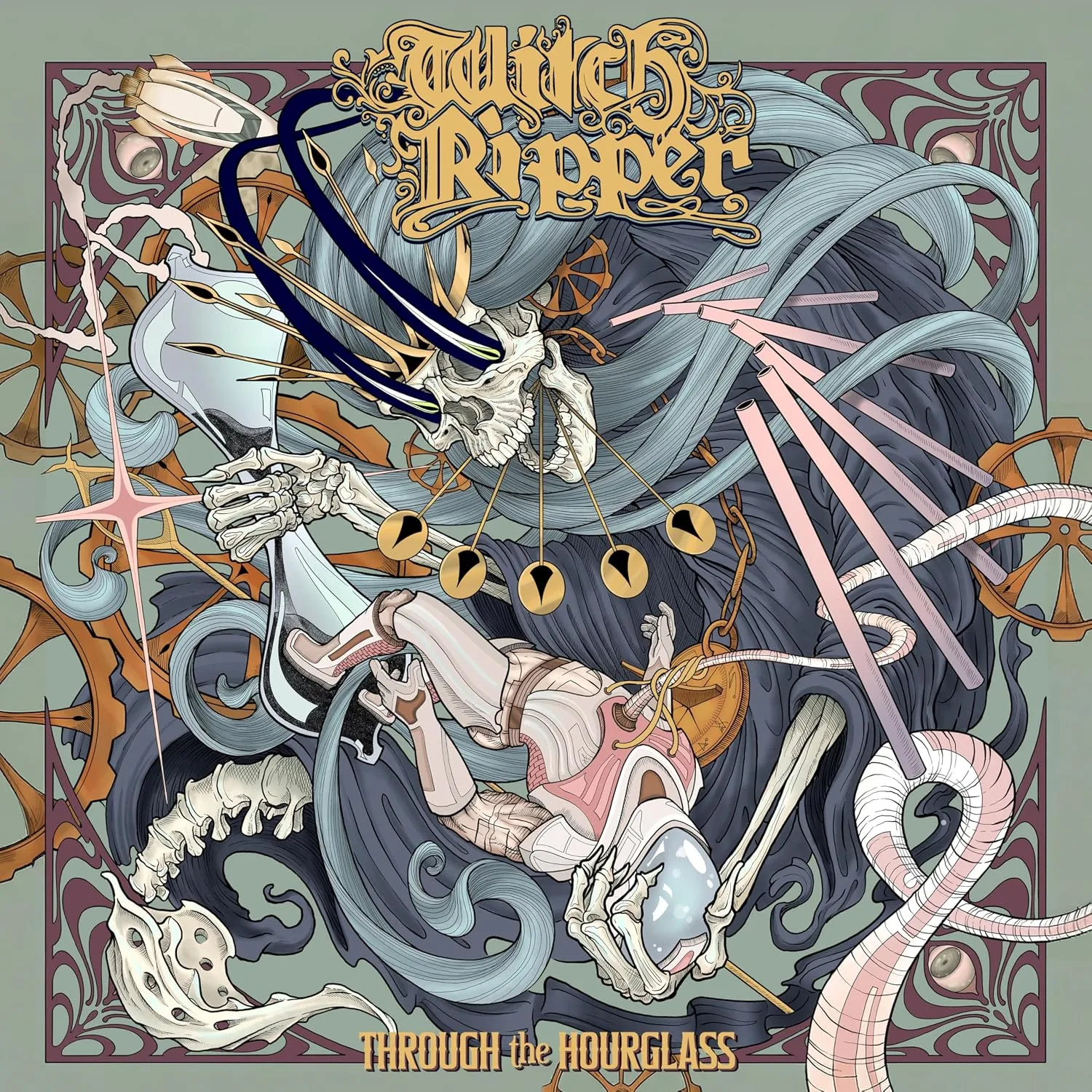 WITCH RIPPER - Through The Hourglass [GREEN/BLACK GALAXY LP] (Progressive Metal/Sludge Metal Vinyl) · Bild 1