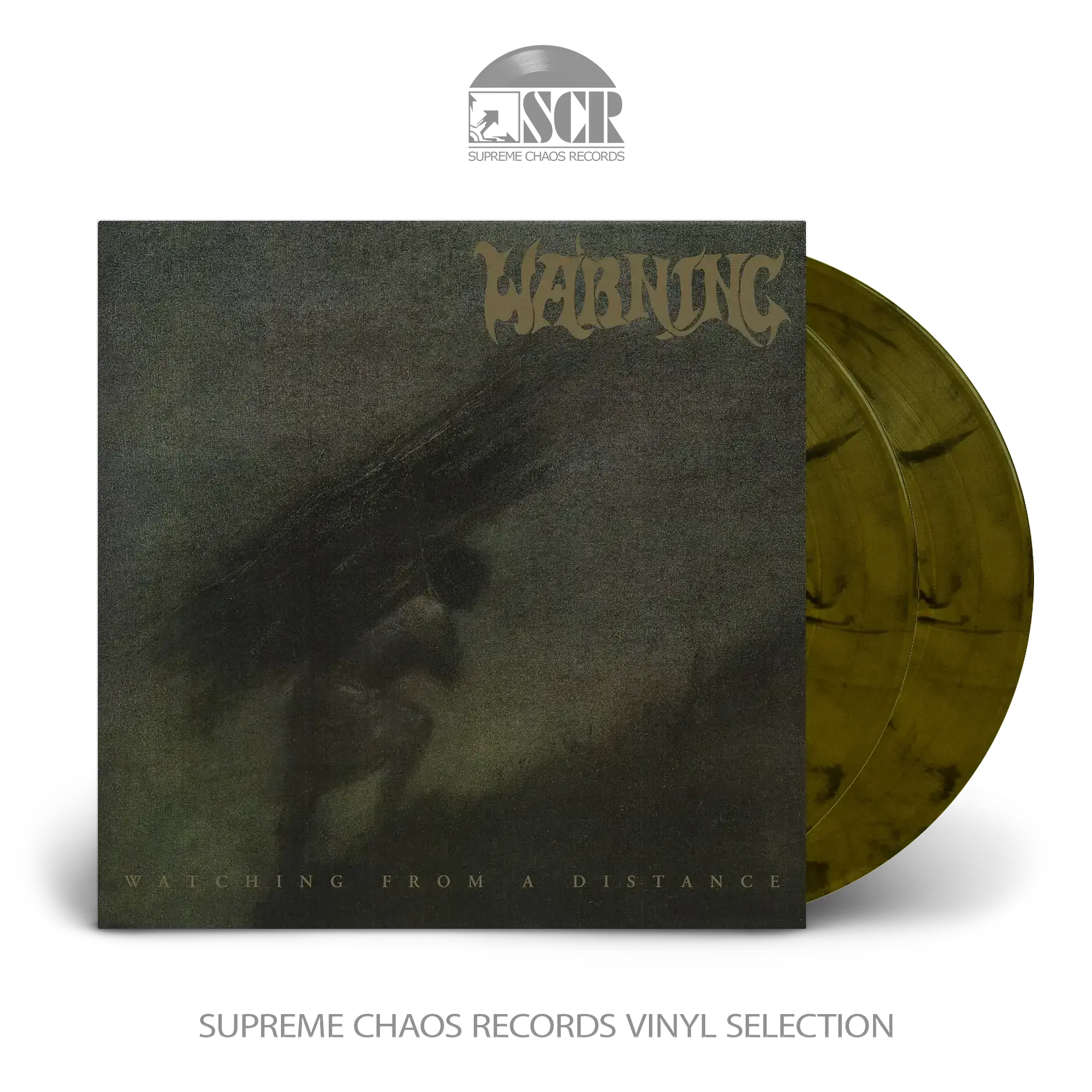 WARNING · Watching From A Distance | BROWN/BLACK 2LP (Doom Metal/Heavy Metal Vinyl)
