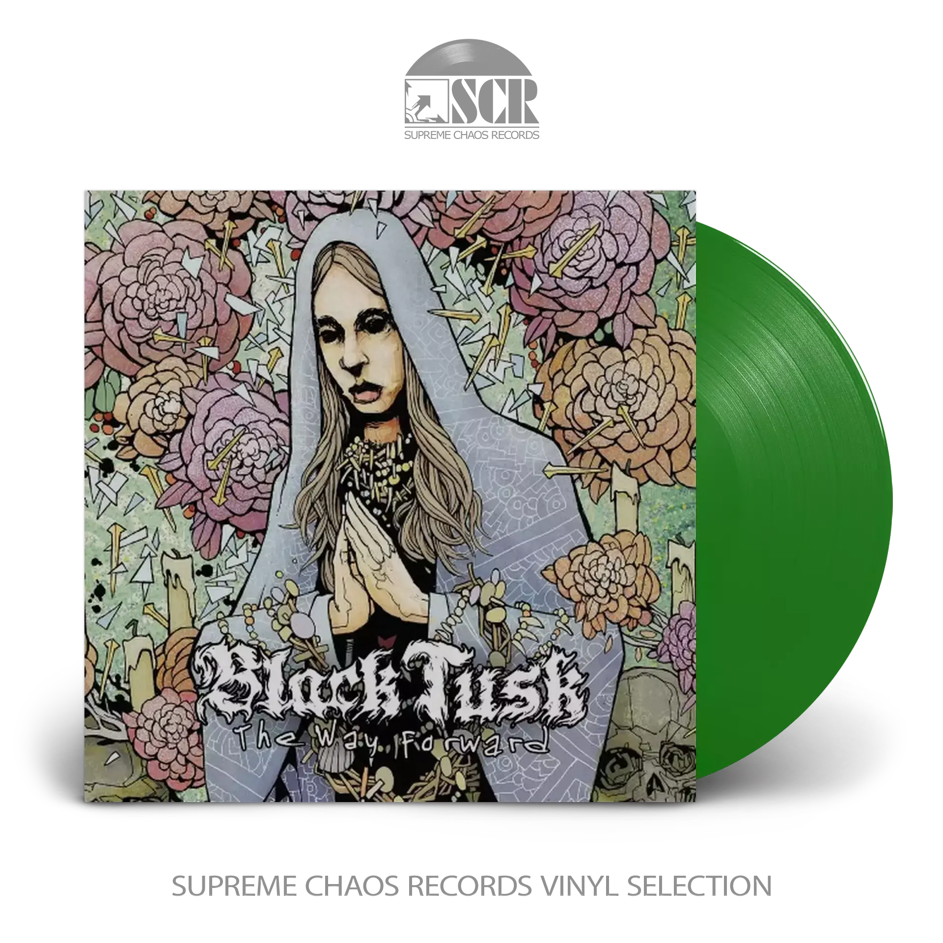 BLACK TUSK - The Way Forward · TRANSPARENT GREEN LP (Sludge Doom Metal Vinyl)