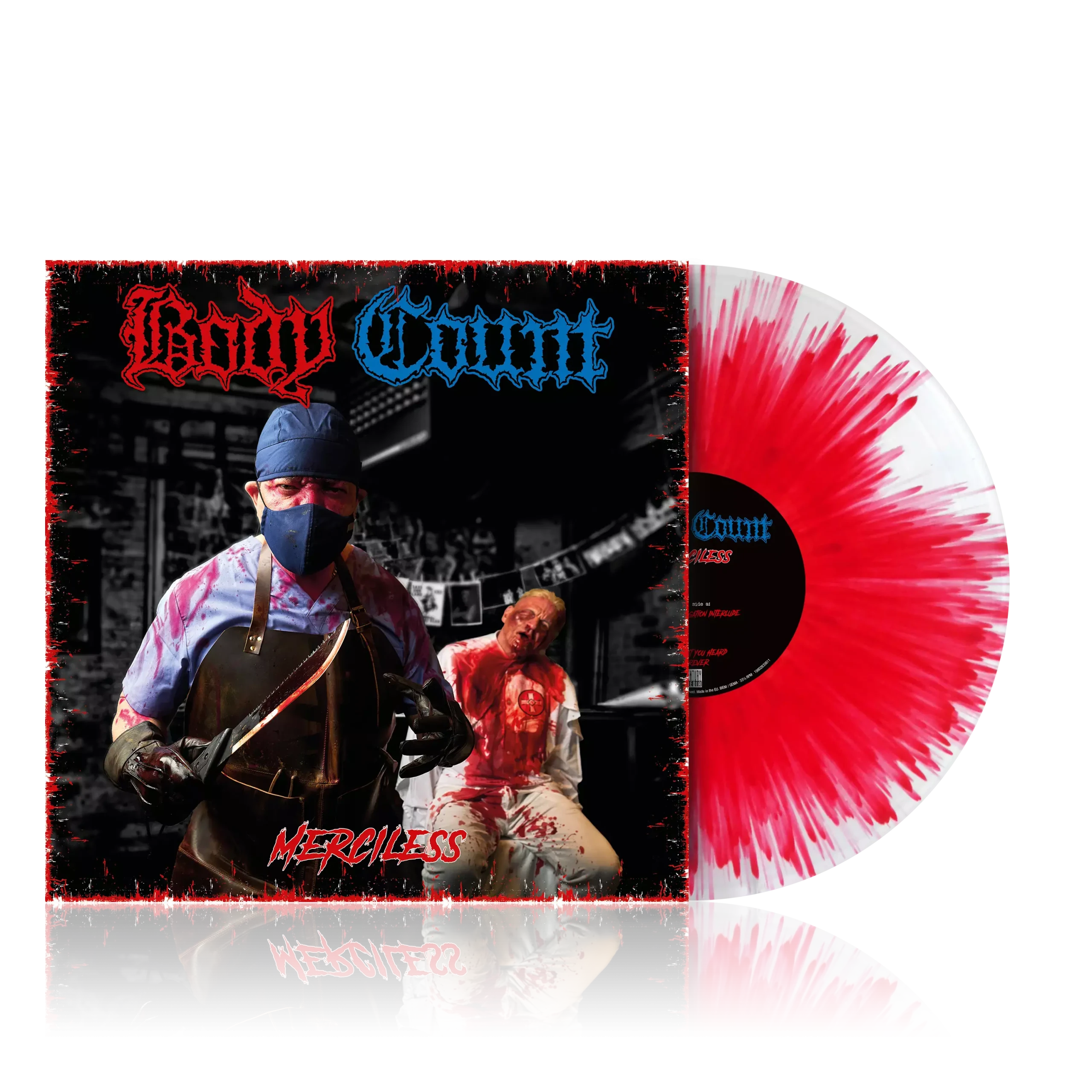 BODY COUNT - Merciless · CLEAR/RED SPLATTER LP