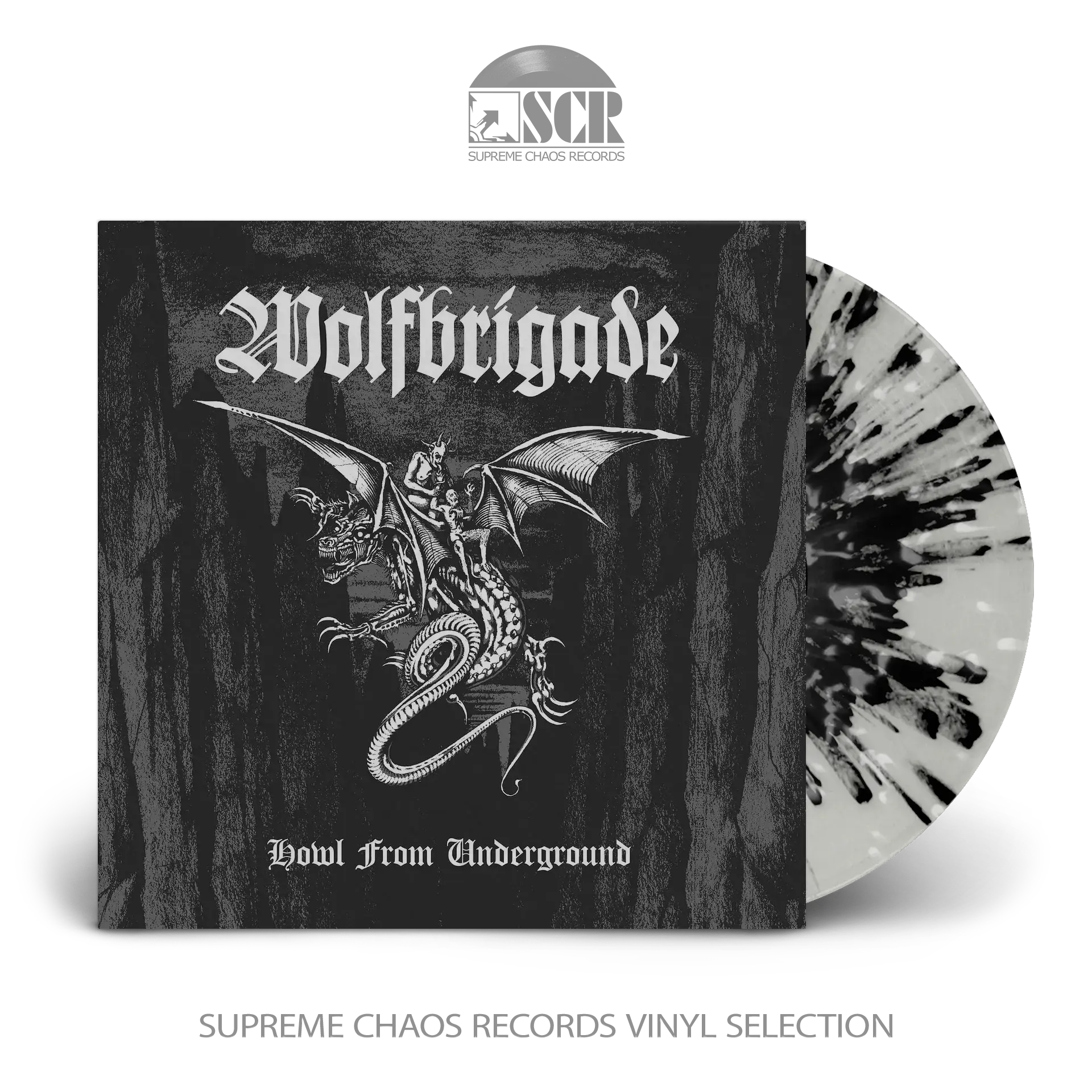 WOLFBRIGADE · Howl From Underground | CLEAR/BLACK/WHITE SPLATTER LP (Crust Punk/Death Metal Vinyl)