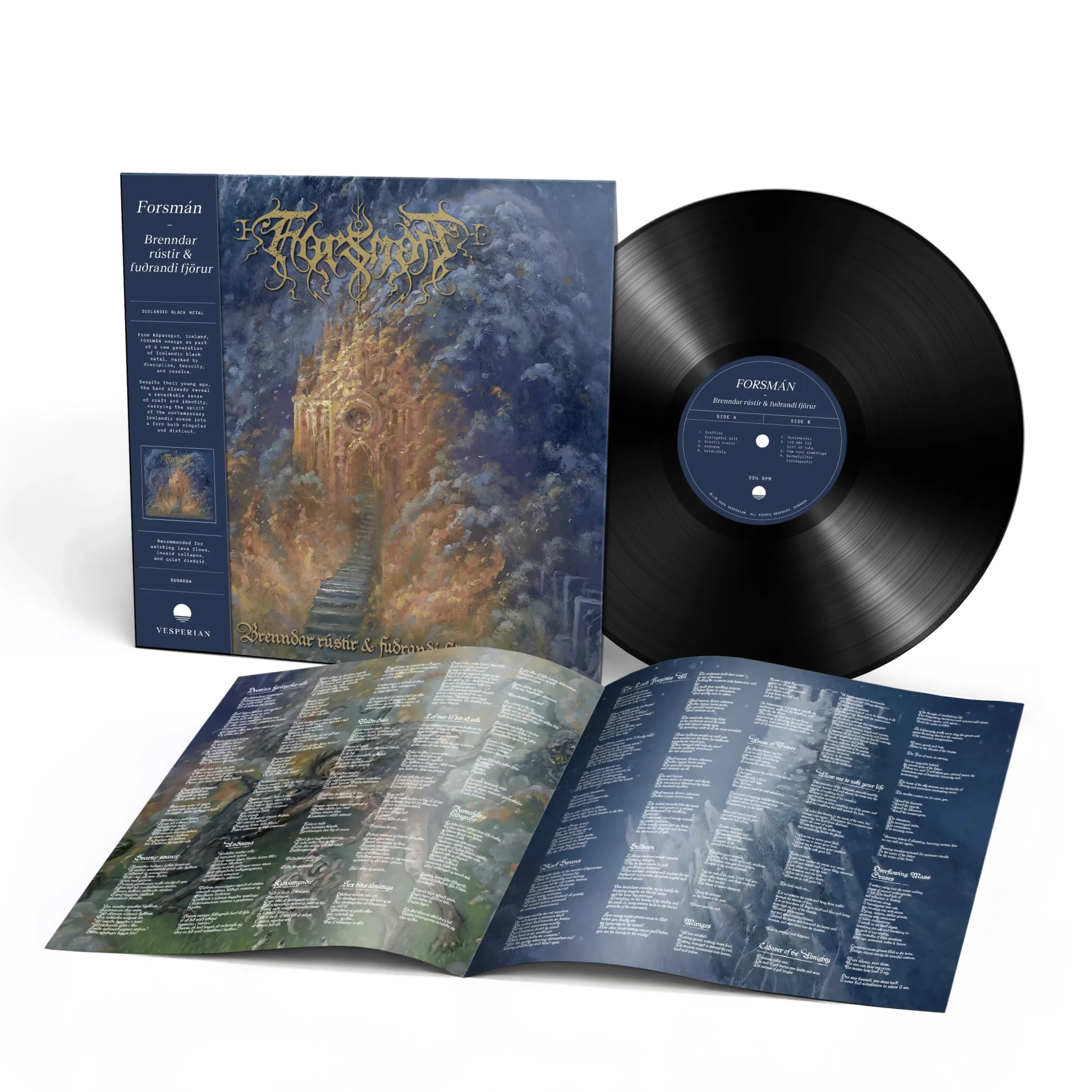 FORSMÁN · Brenndar Rústir og Fuðrandi Fjörur | BLACK LP (Black Metal Vinyl) · Bild 2