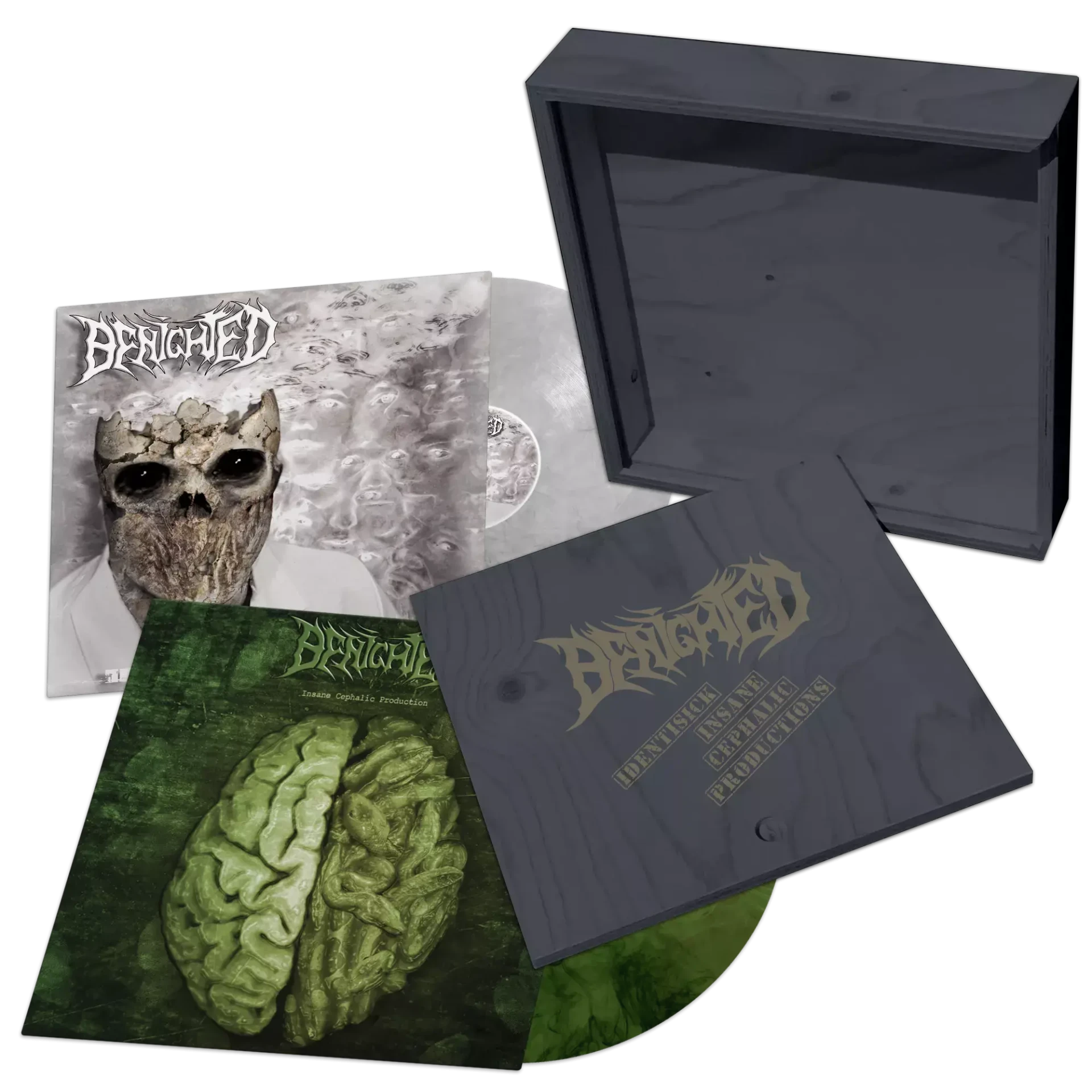 BENIGHTED · Identisick and Insane Cephalic Production | INSANE WOODEN BOXSET (Death Metal/Grindcore Vinyl)