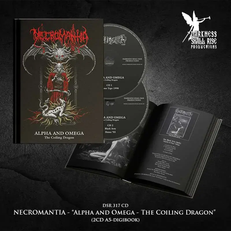 NECROMANTIA · Alpha And Omega – The Coiling Dragon | 2CD A5 BOOK (Black Metal CDs)