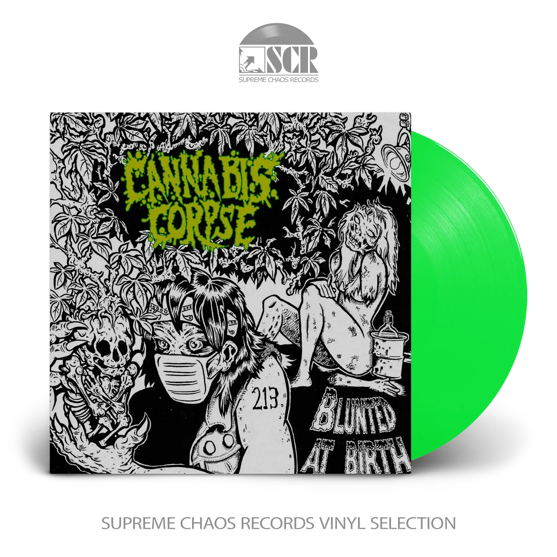 CANNABIS CORPSE · Blunted At Birth | NEON GREEN LP (Death Metal Vinyl)