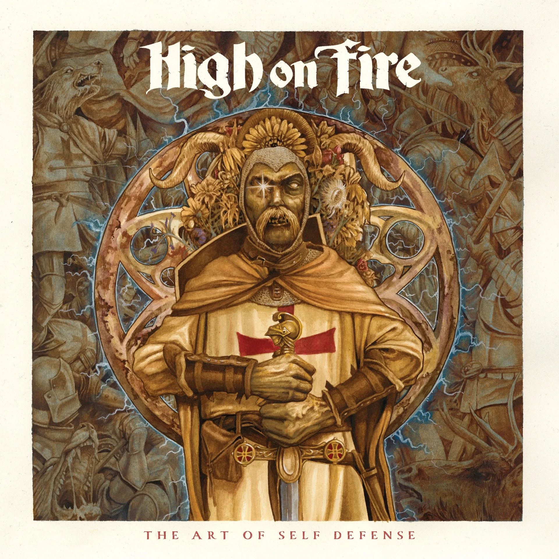 HIGH ON FIRE · The Art Of Self Defense | LEMON/COBALT SPLATTER DLP (Stoner Metal Vinyl)