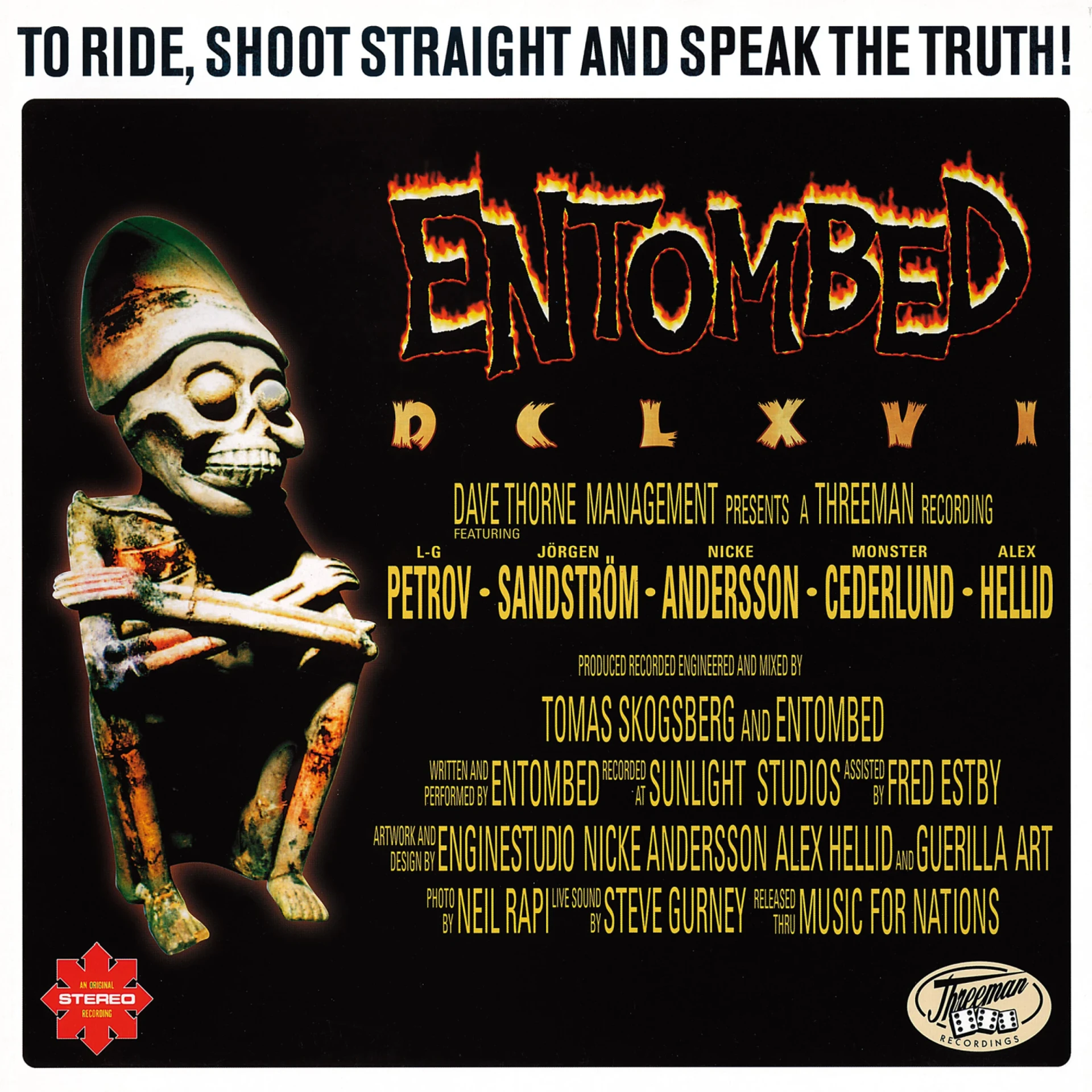 ENTOMBED · To Ride, Shoot Straight And Speak The Truth | BLACK LP (Death Metal Vinyl) · Bild 1