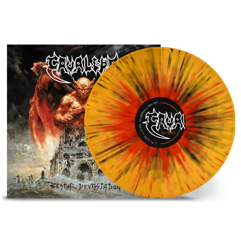 Cavalera · Bestial Devastation | Transparent ORANGE/RED/BLACK Splatter Vinyl
