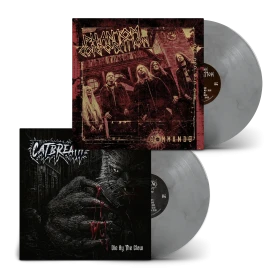 PHANTOM CORPORATION / CATBREATH · Commando / Die By The Claw | GREY BLACK MARBLED LP (Thrash Metal/Death Metal Vinyl)