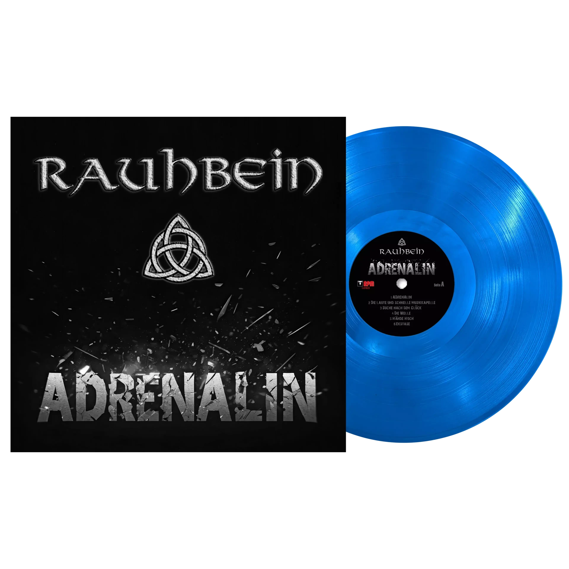 RAUHBEIN · Adrenalin | TRANSPARENT BLUE LP (Folk Rock Vinyl)