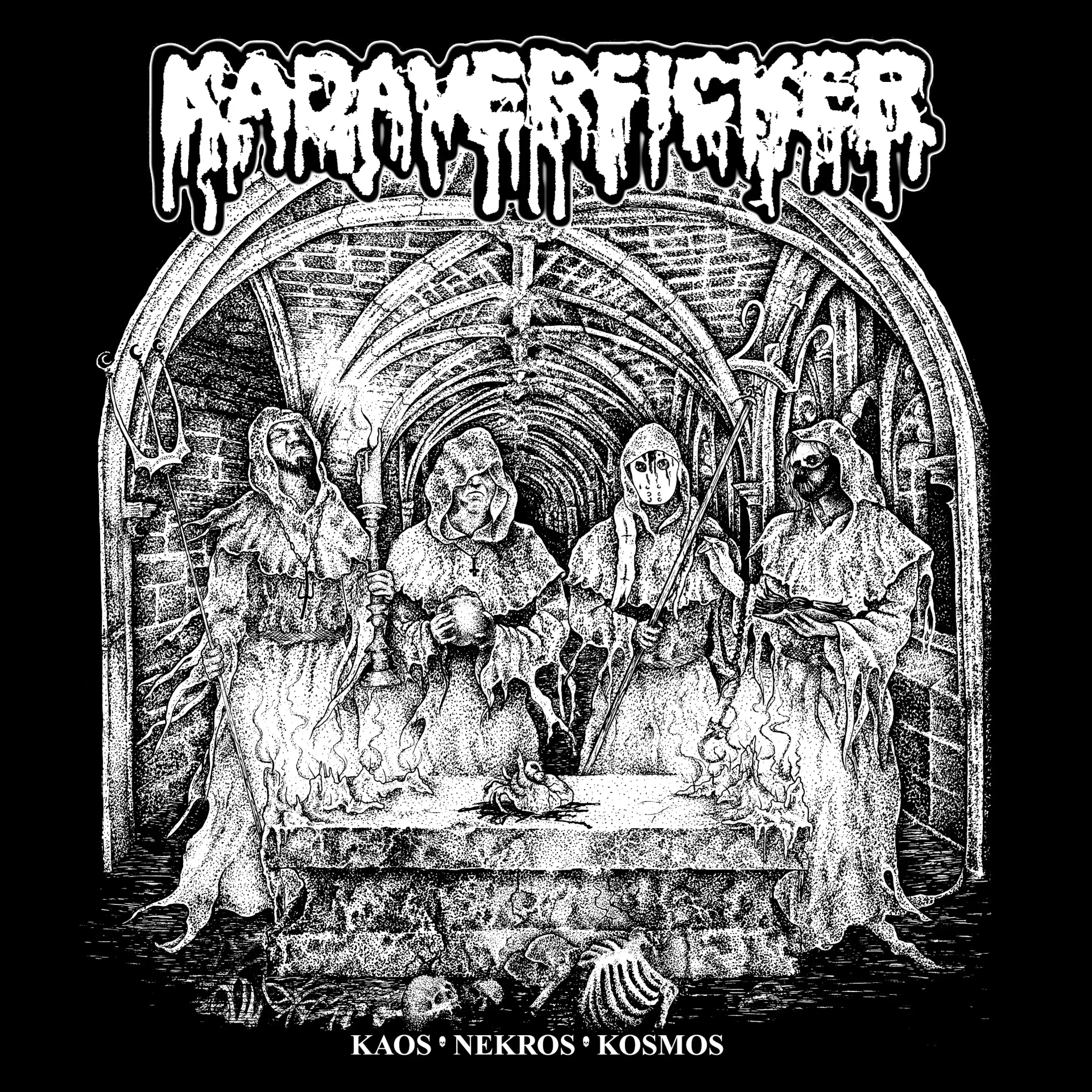 KADAVERFICKER · Kaos Nekros Kosmos | WHITE LP (Death Metal/Grindcore/Black Metal Vinyl) · Bild 1