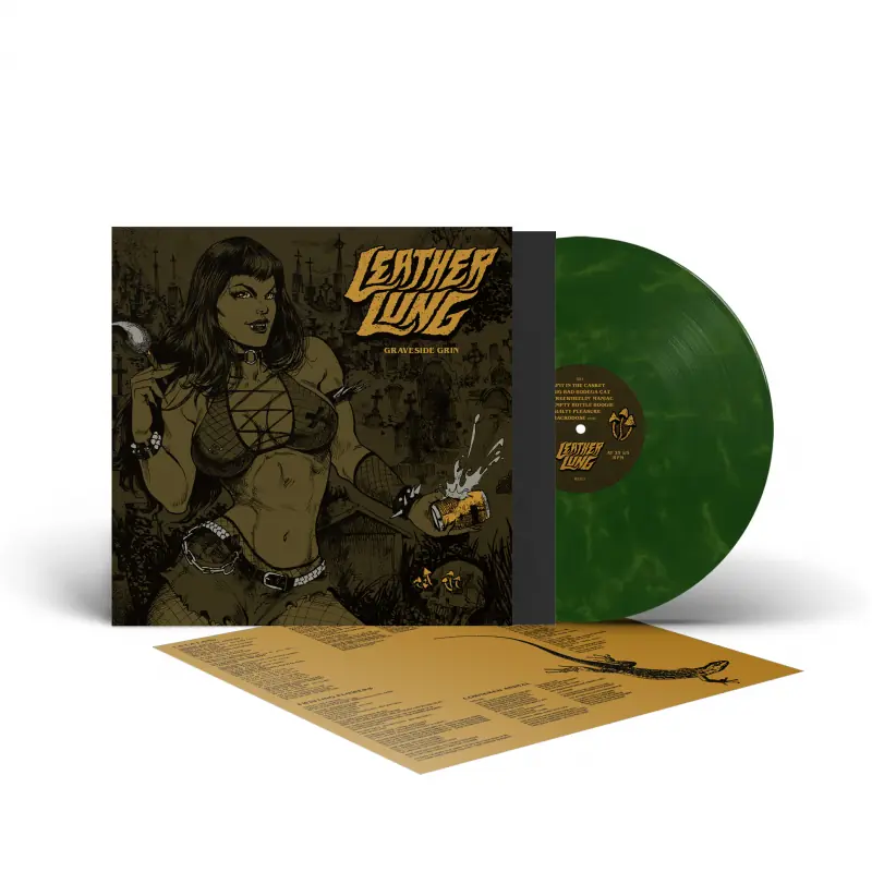 LEATHER LUNG · Graveside Grin | GREEN LP (Stoner Metal Vinyl)