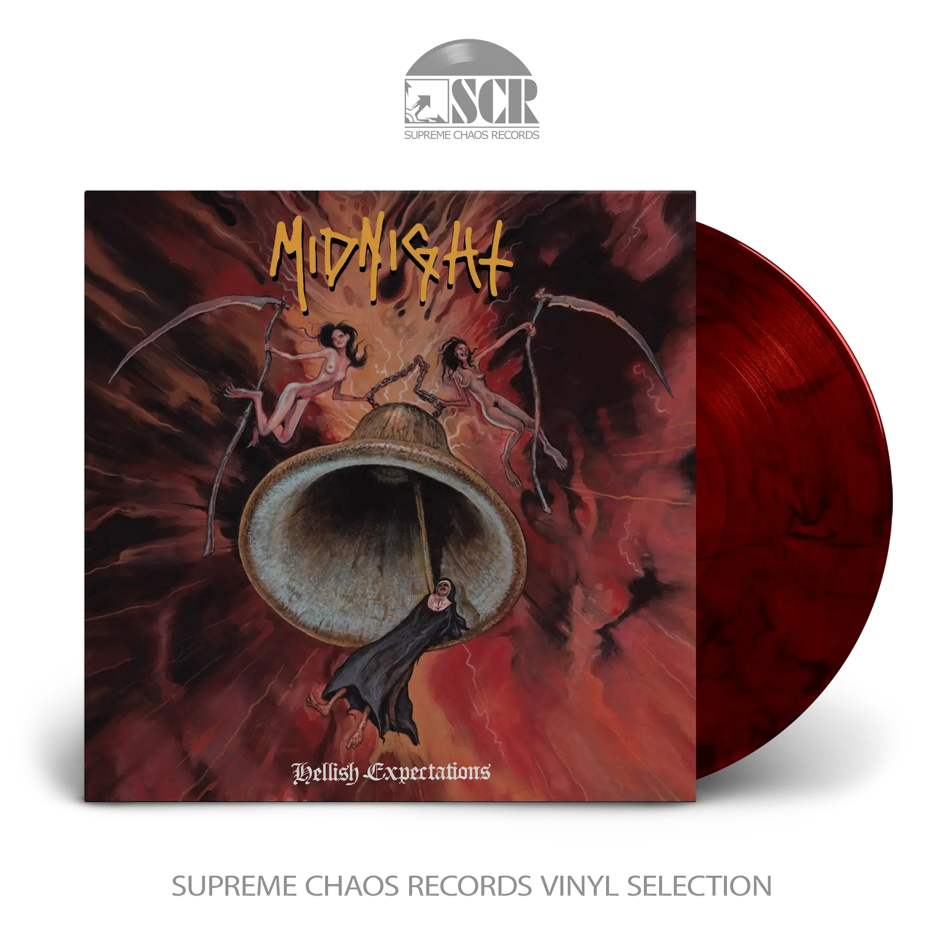 MIDNIGHT · Hellish Expectations | CRIMSON RED/BLACK SMOKE LP (Black Metal Vinyl)