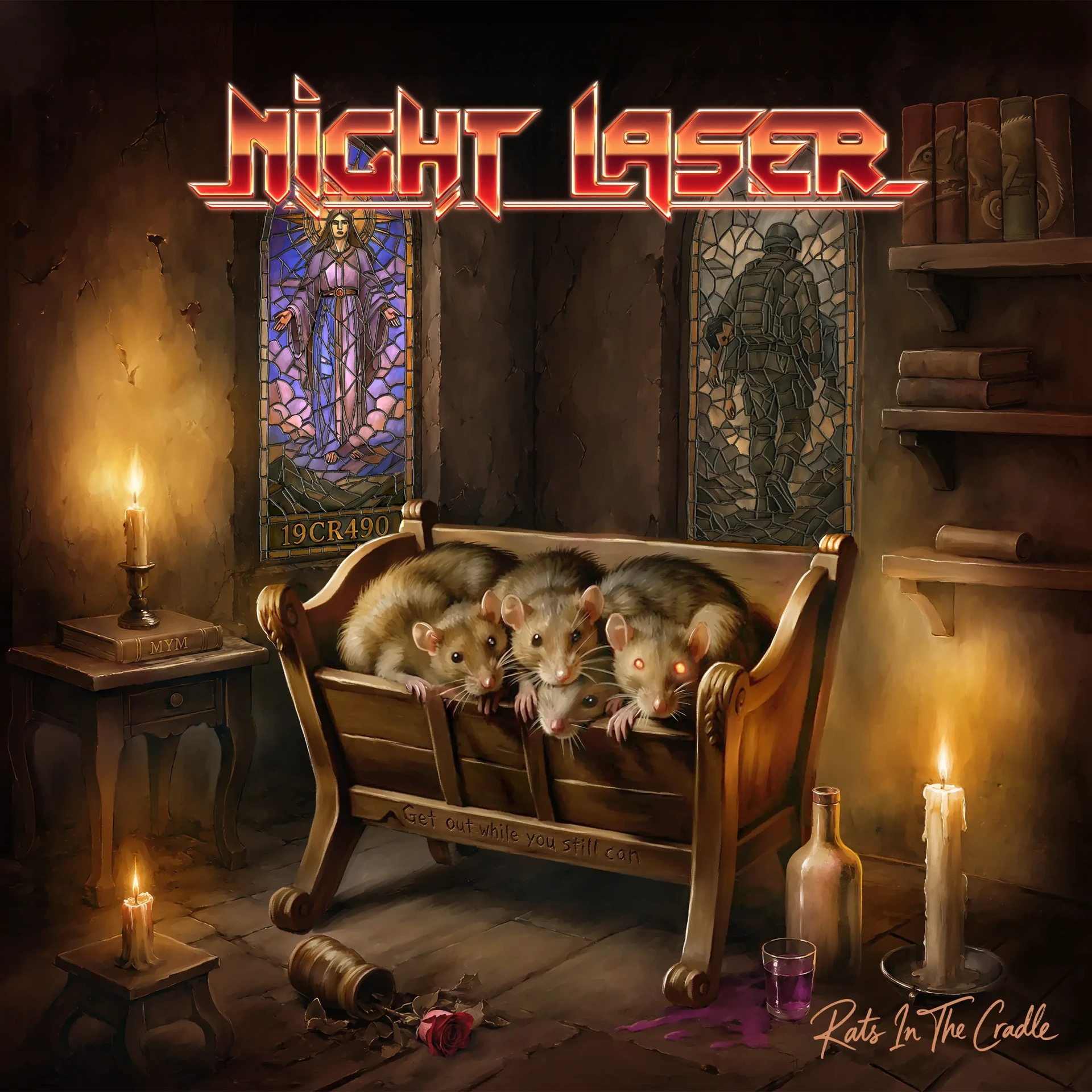NIGHT LASER · Rats In The Cradle | GREEN/YELLOW/BLACK MARBLED 2LP (Hard Rock Vinyl) · Bild 1