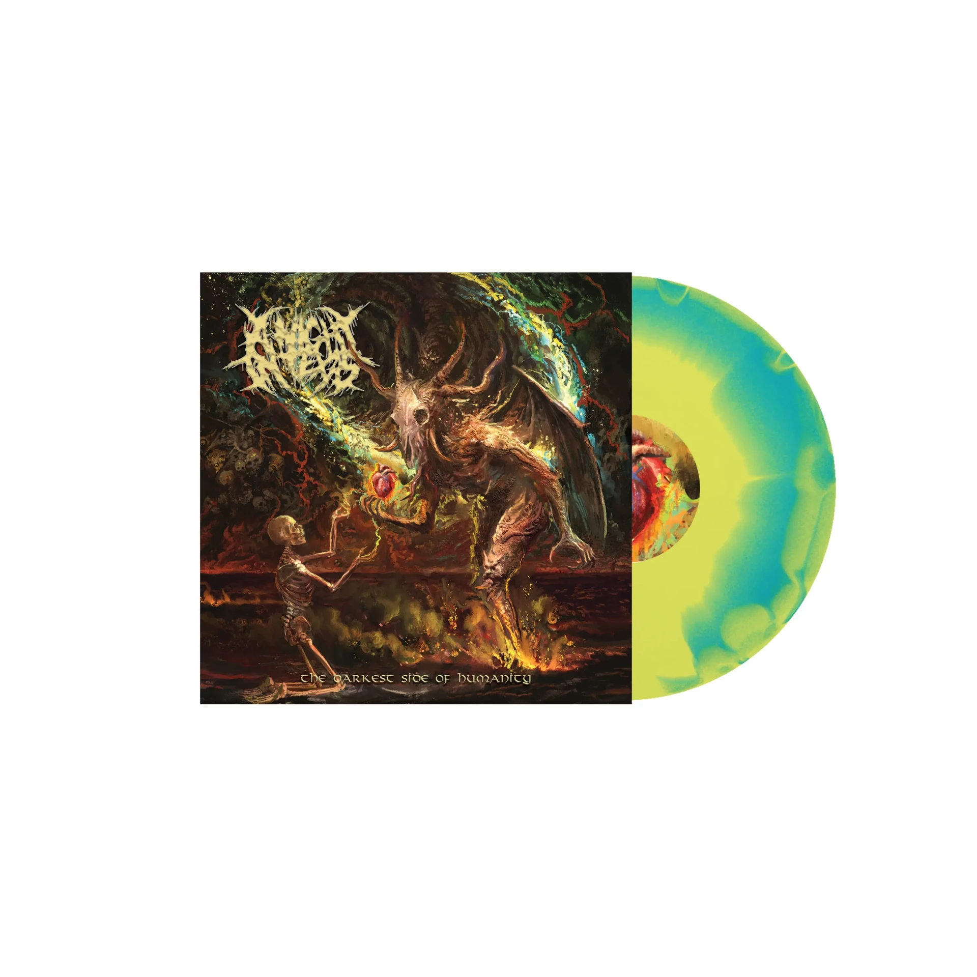 A NIGHT IN TEXAS · The Darkest Side Of Humanity | GREEN YELLOW MERGE LP (Death Metal Vinyl)