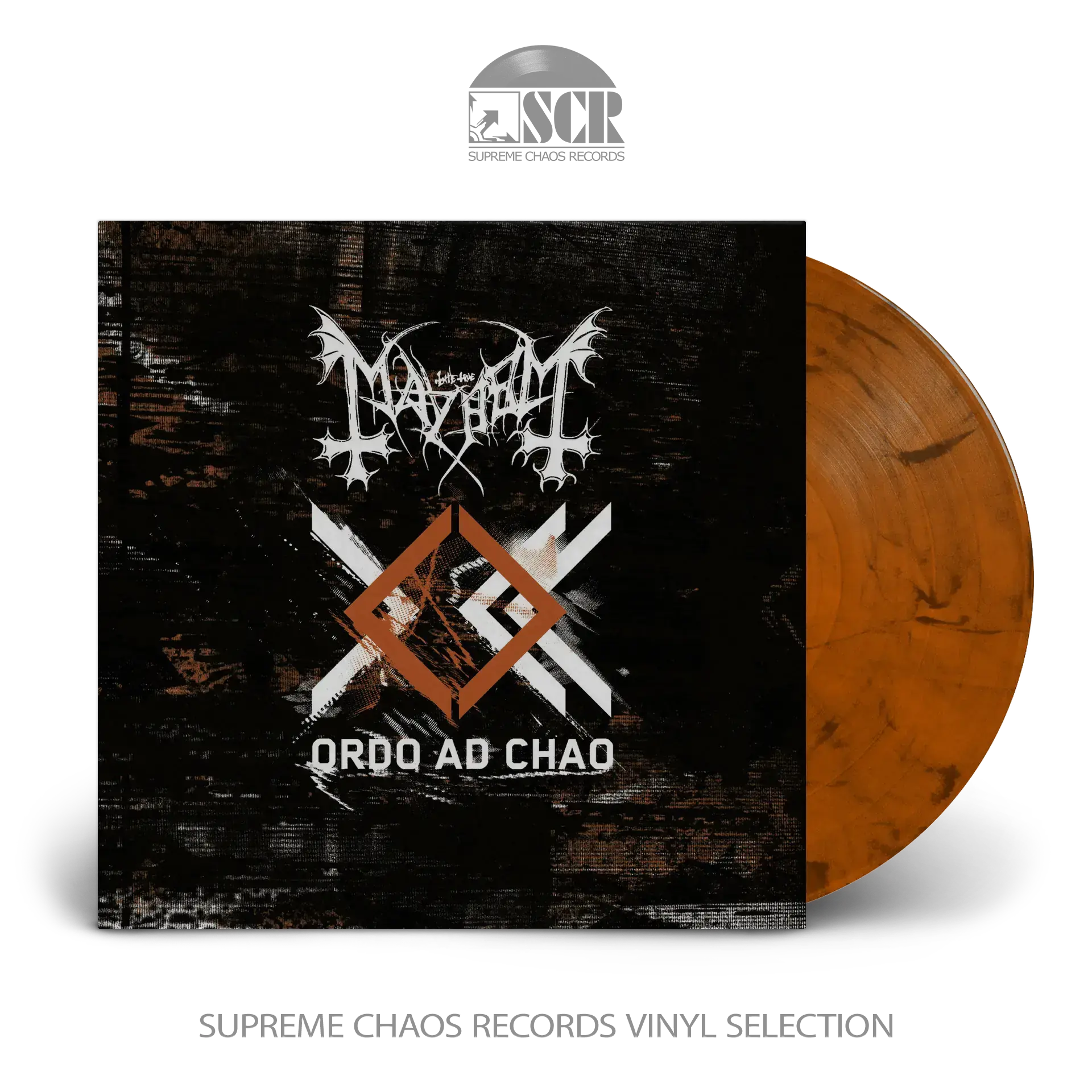 MAYHEM - Ordo Ad Chao · GOLD/ORANGE/BLACK LP MAYHEM - Ordo Ad Chao · GOLD/ORANGE/BLACK LP (Black Metal Vinyl)