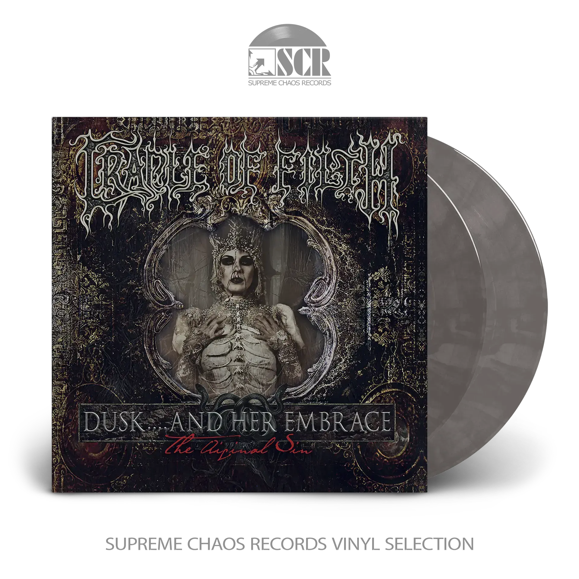 CRADLE OF FILTH · Dusk And Her Embrace (The Original Sin) | CREAM CLEAR/BLACK MARBLED 2LP (Gothic Metal/Black Metal Vinyl)