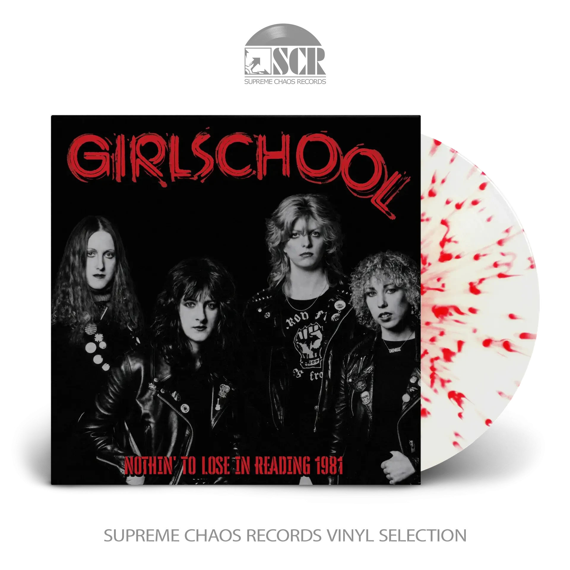 GIRLSCHOOL - Nothin' To Lose In Reading 1981 [RED/WHITE SPLATTER LP] (Hard Rock Vinyl)
