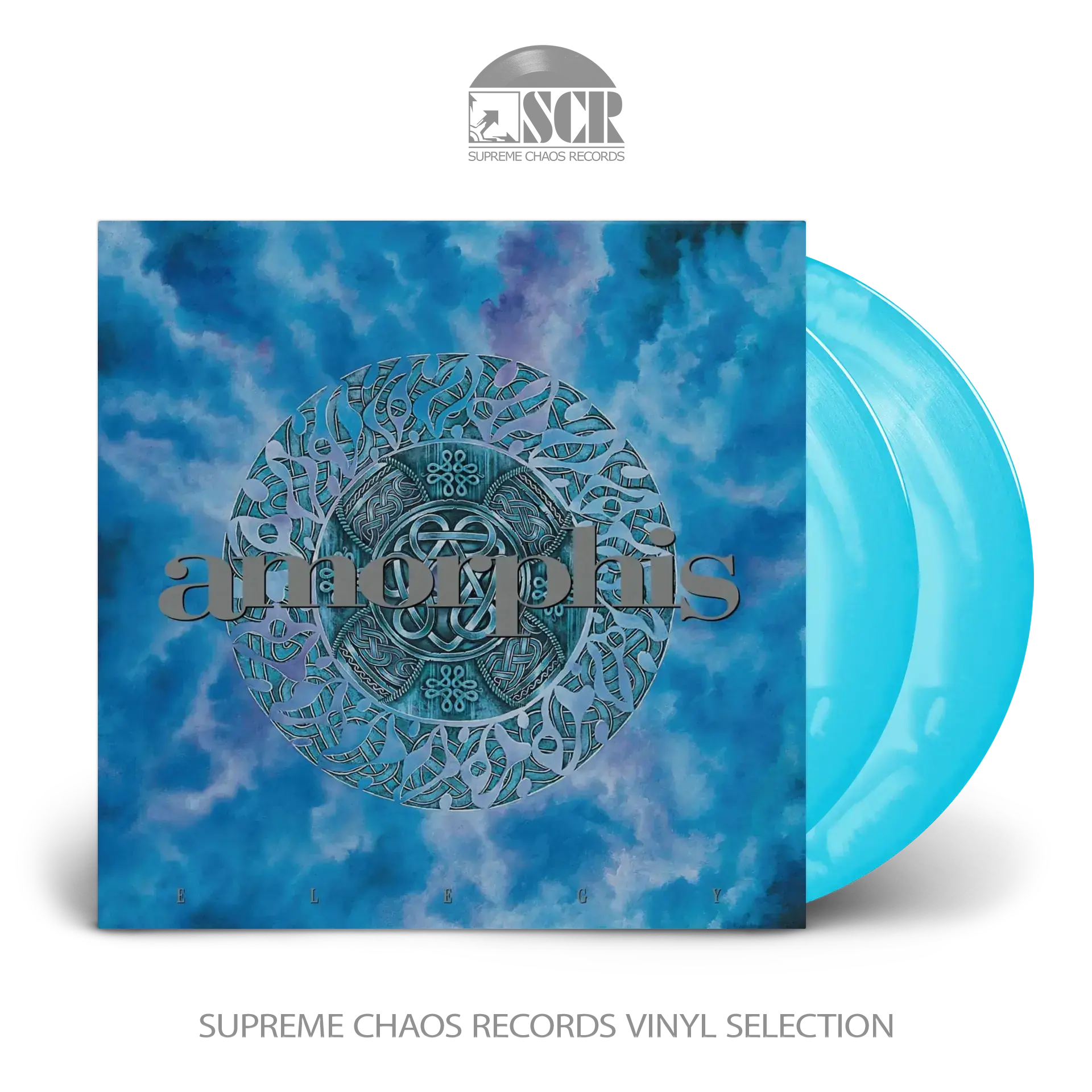 AMORPHIS - Elegy · CYAN BLUE/WHITE GALAXY 2LP AMORPHIS - Elegy · CYAN BLUE/WHITE GALAXY 2LP (Progressive Metal/Gothic Metal/Melodic Death Metal Vinyl)