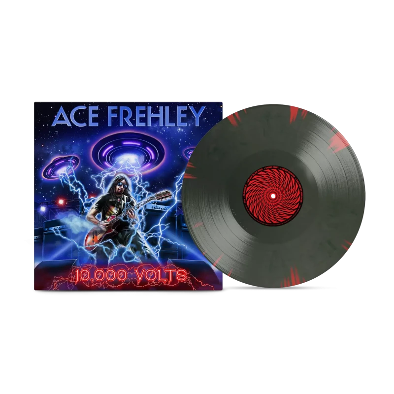 Ace Frehley · 10.000 Volts | Edge Only Splatter - Metal GYM Locker RED Splatter LP